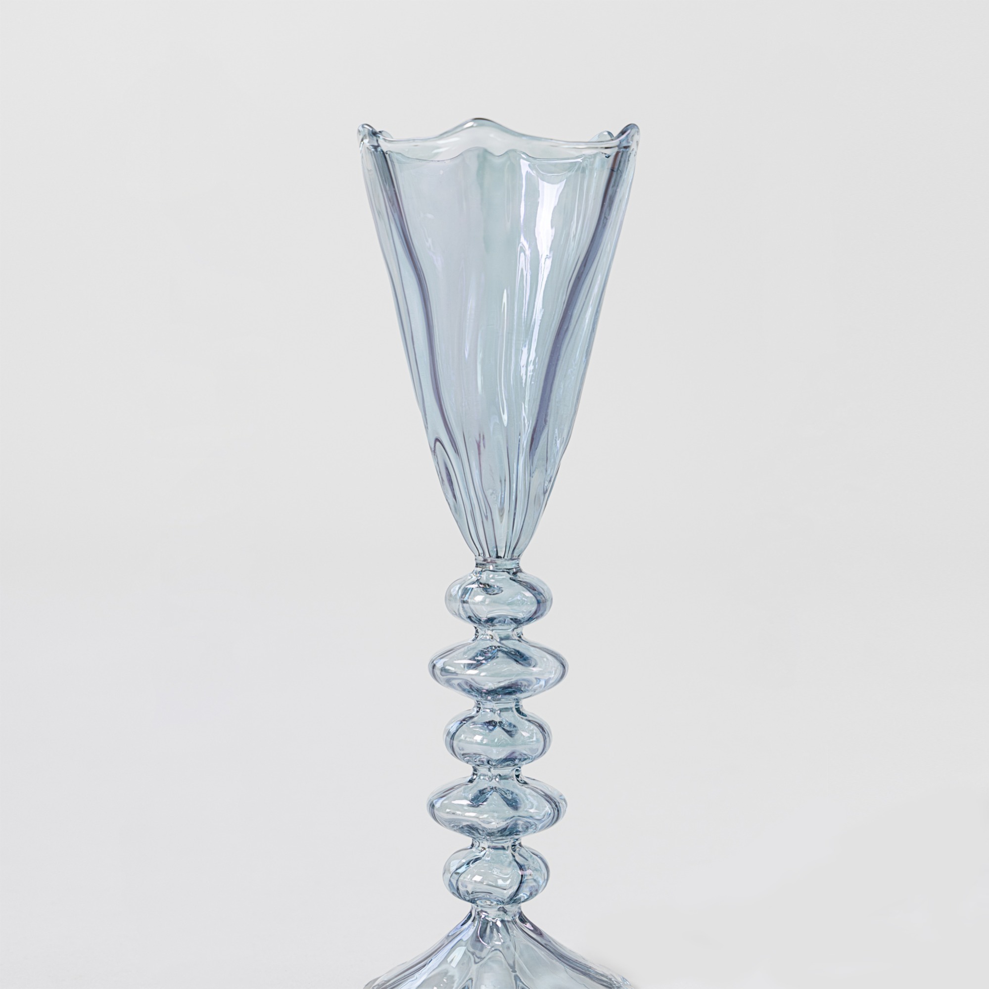 Des Pots Goblet Of Glass - Blue 29cm