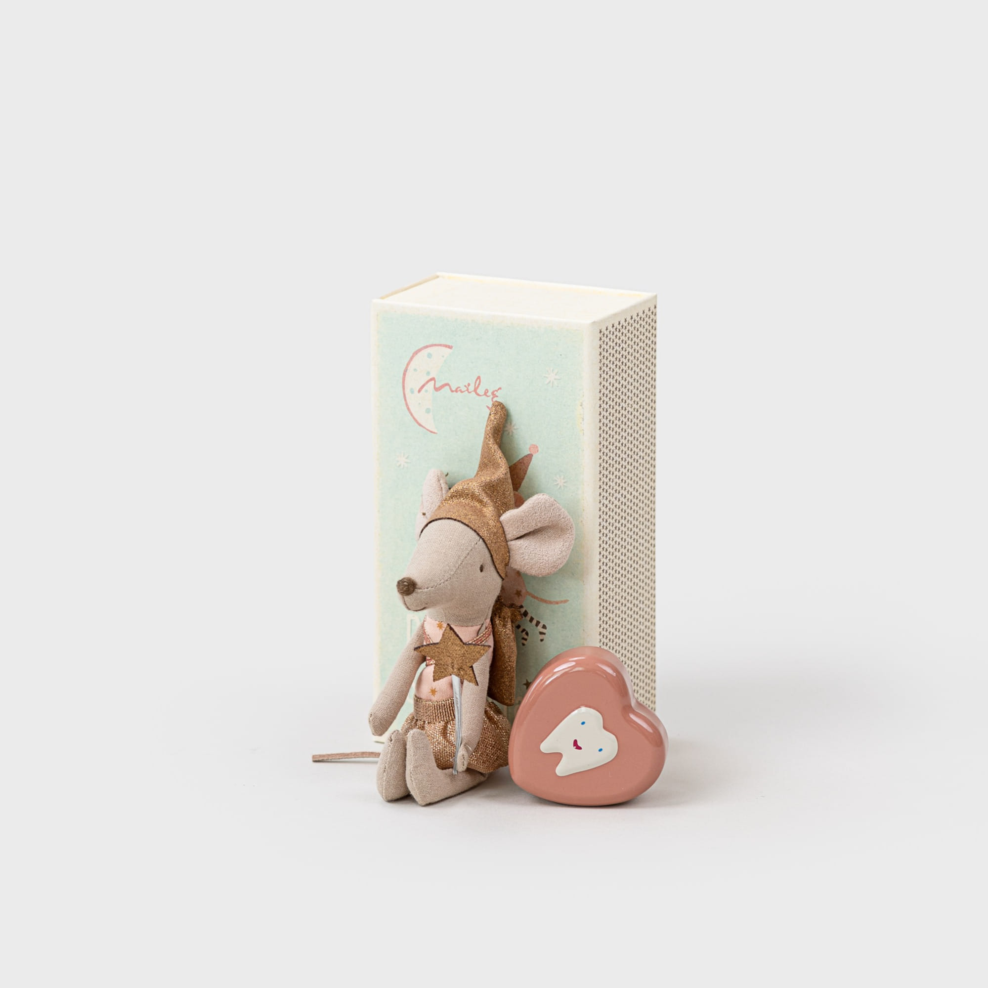 Maileg Tooth Fairy Mouse In Matchbox - Rose
