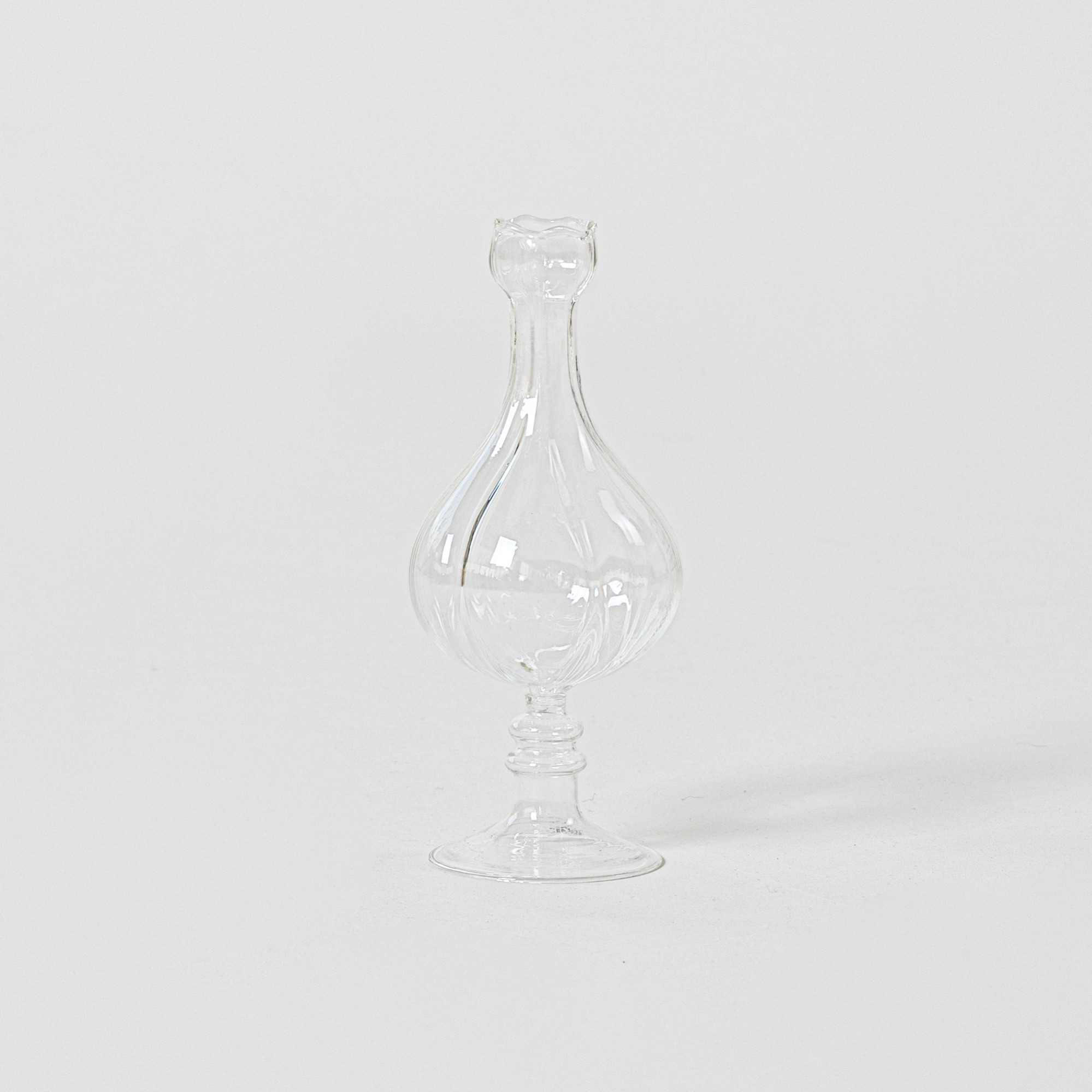 Des Pots Spherical Glass Vase, Transparent H.23