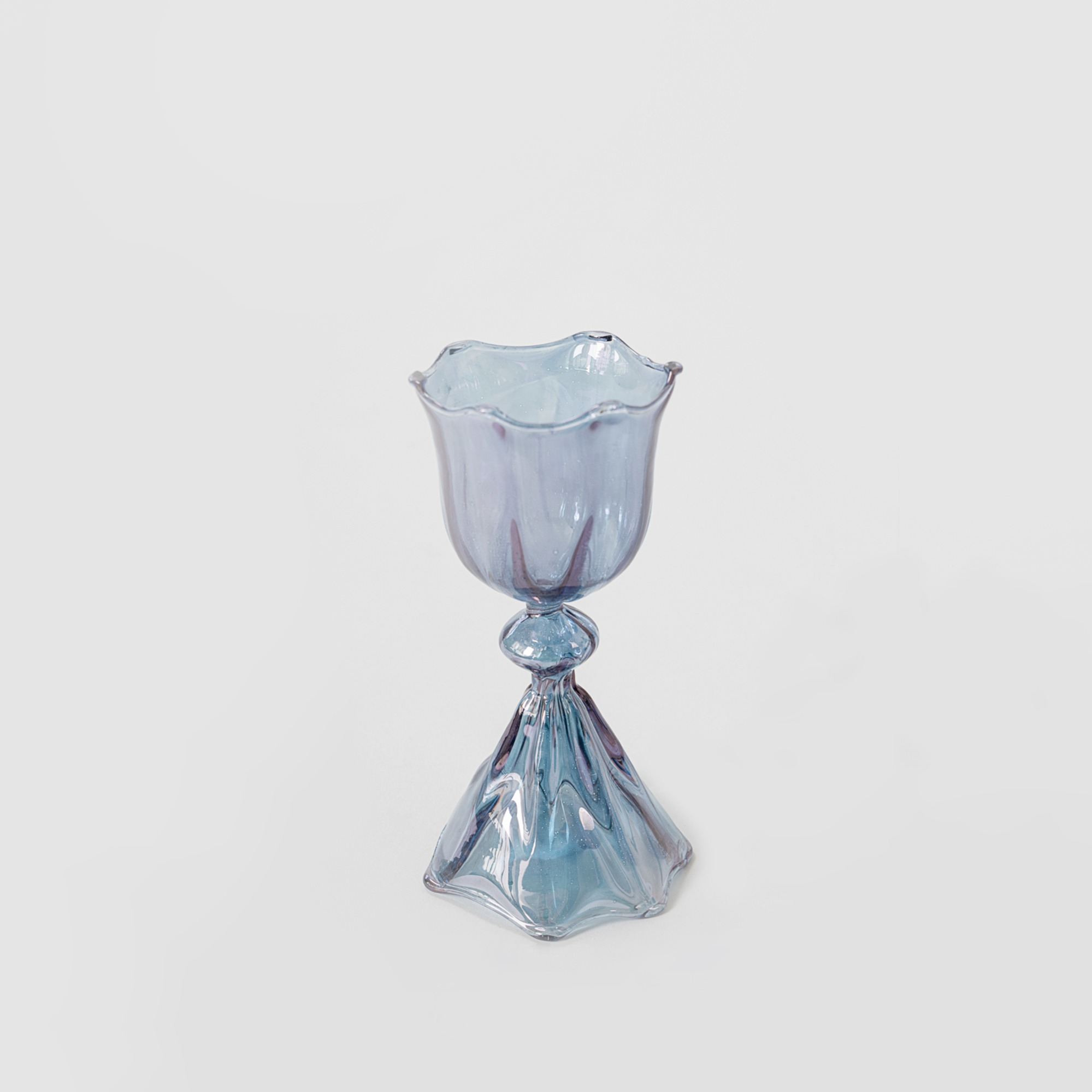 Des Pots Goblet Of Glass - Blue 18cm