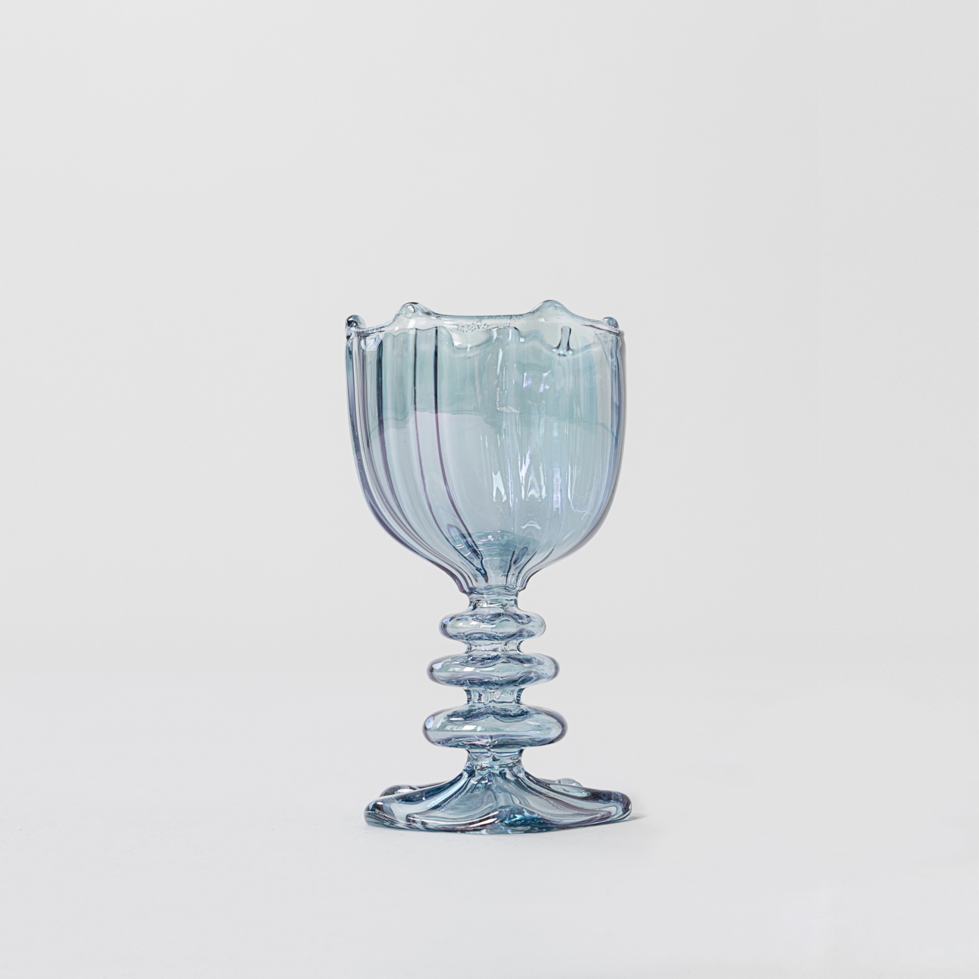 Des Pots Goblet Of Glass - Blue 17cm