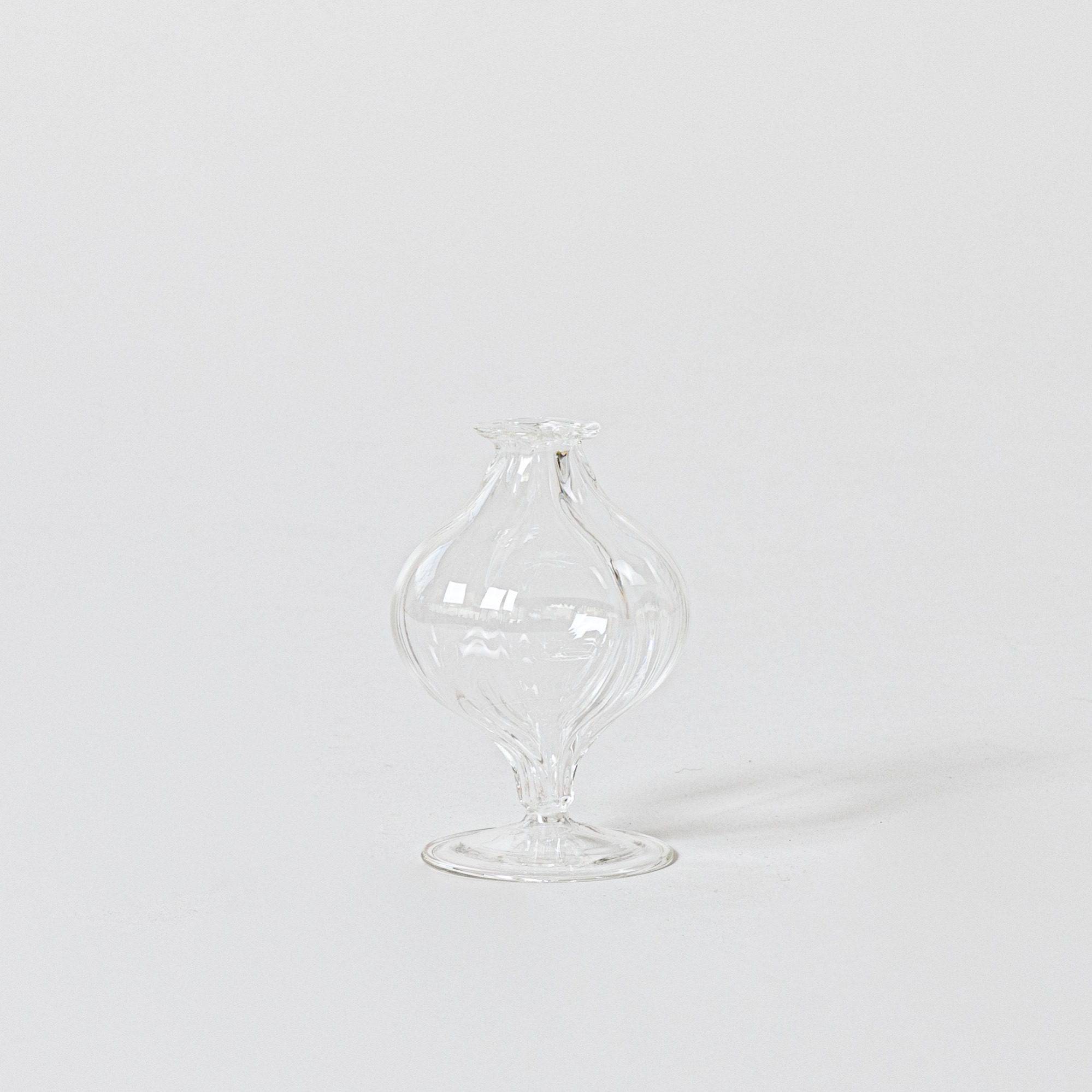 Des Pots Spherical Glass Vase, Transparent H.12