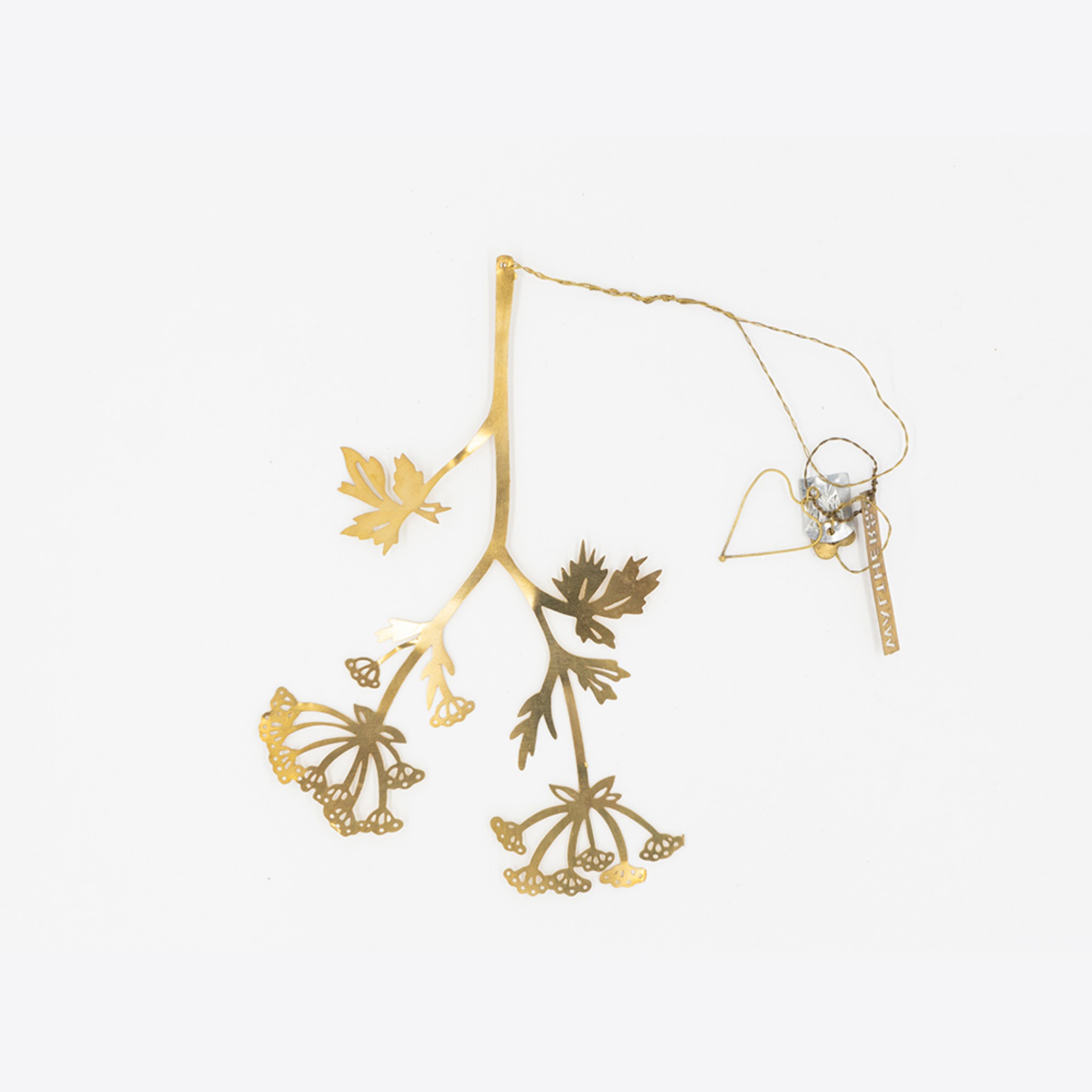 WALTHER&amp;CO Hanging Natures, Flower - Brass 20cm