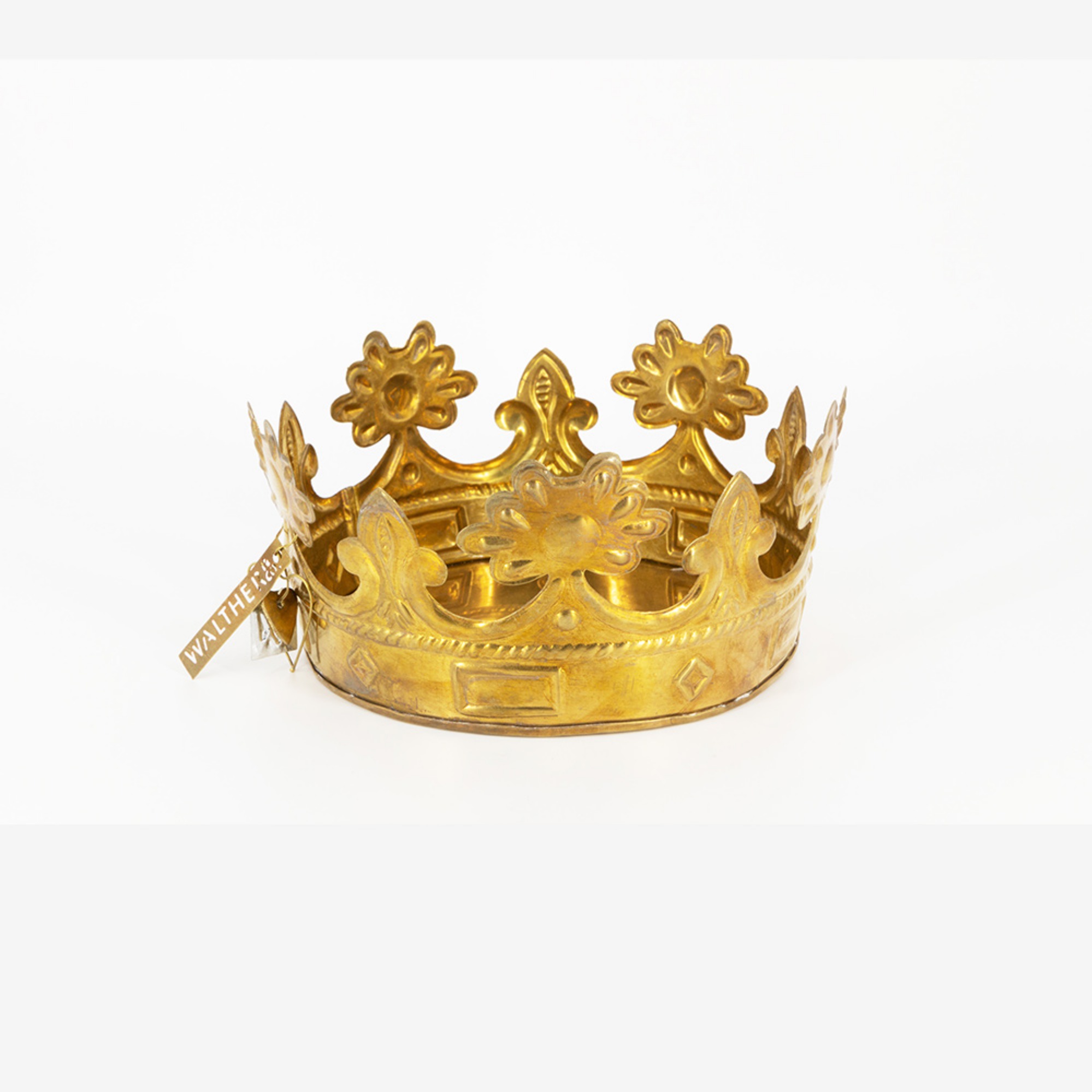 WALTHER&amp;CO Deco Crown, S Crown - Embossed Brass 15 cm