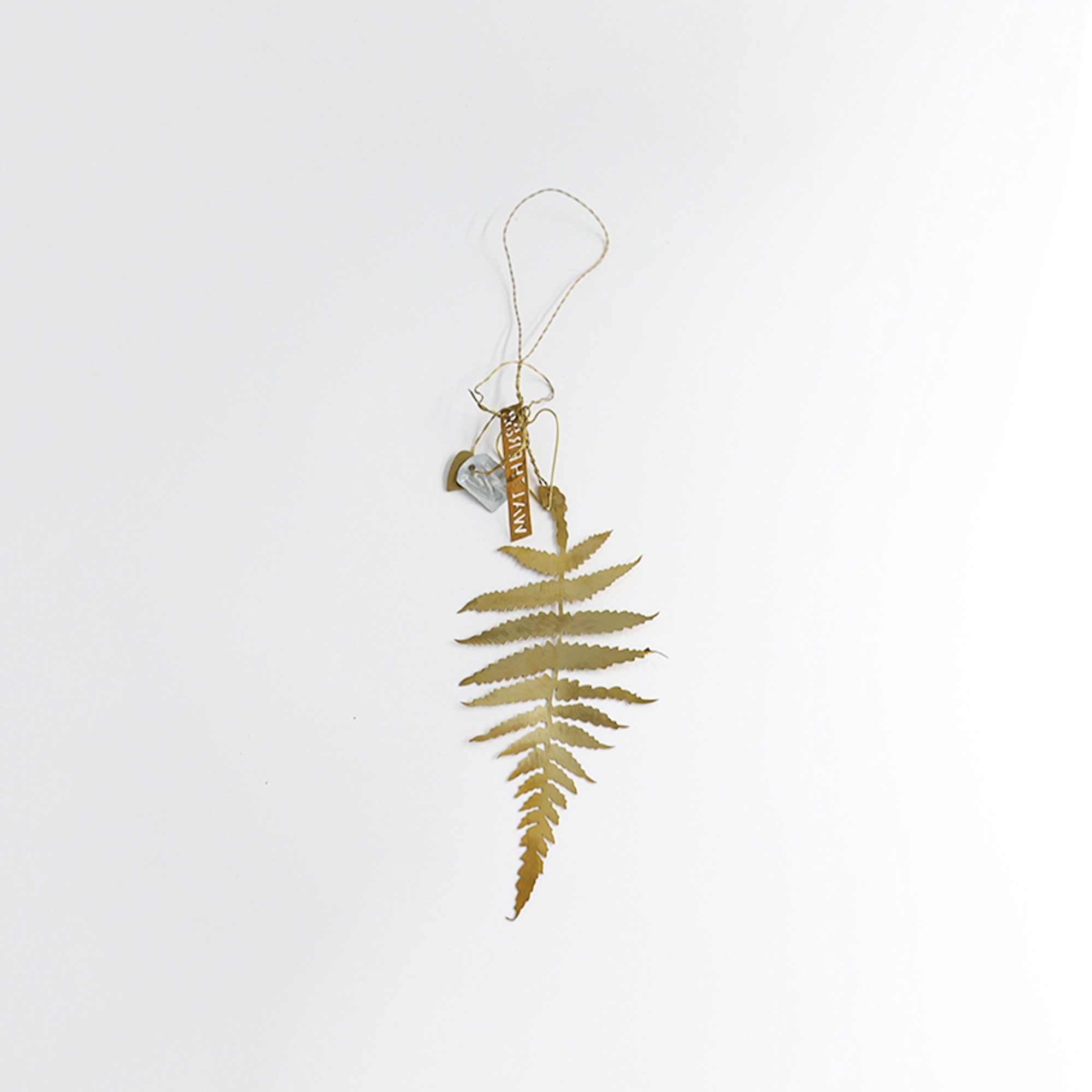 WALTHER&amp;CO Hanging Natures Fern - Brass 15cm