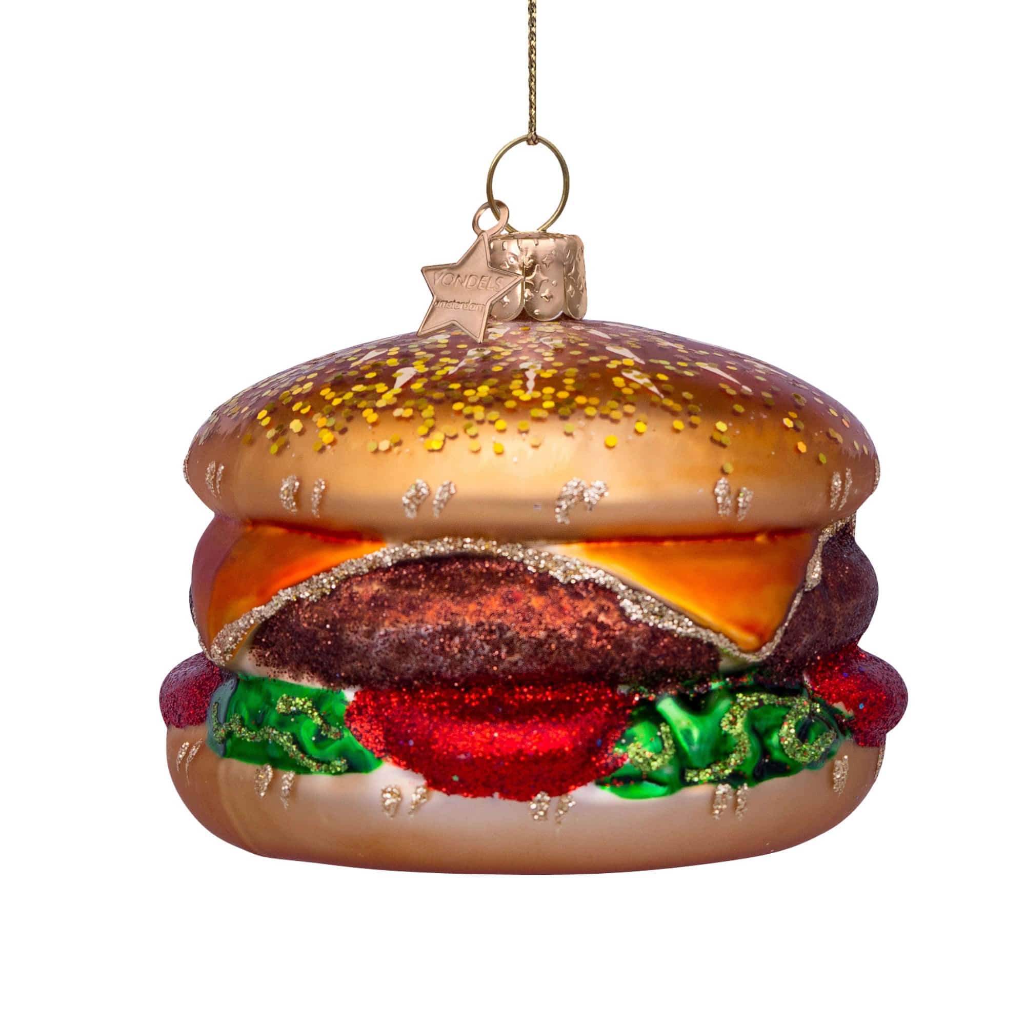 VONDELS Ornament Glass Multi Color Hamburger