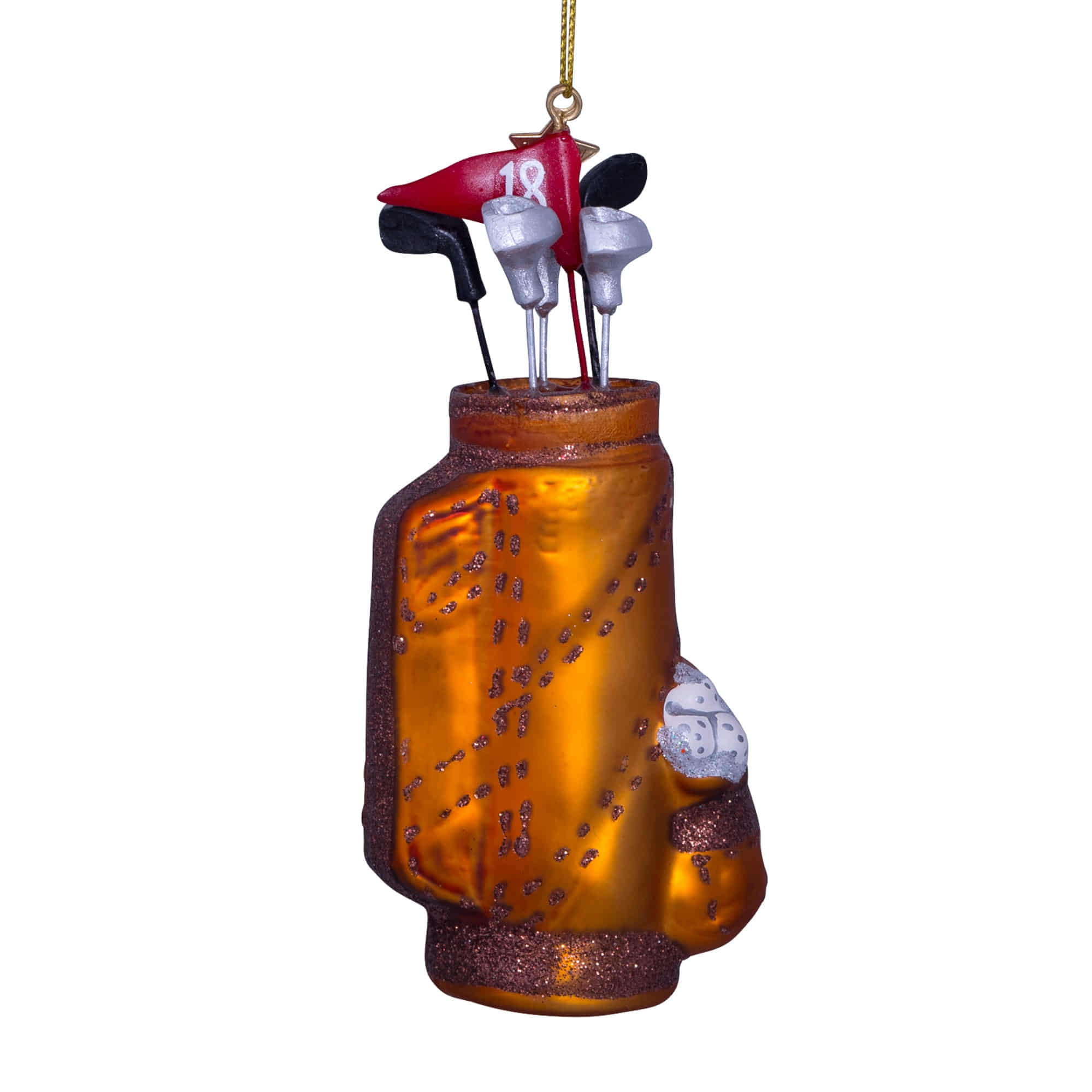 VONDELS Ornament Glass Brown Golf Bag