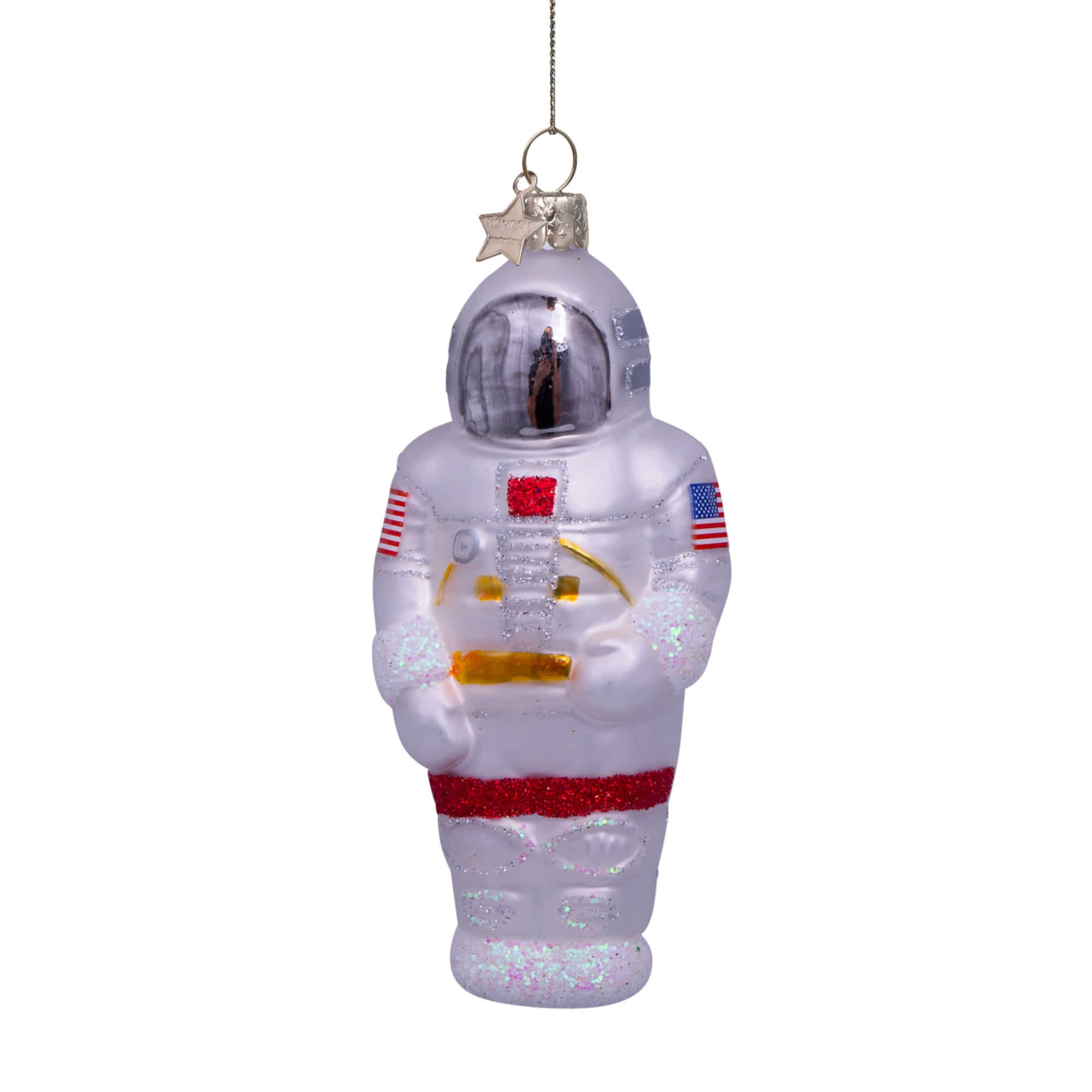 VONDELS Ornament Glass White Silver Astronaut