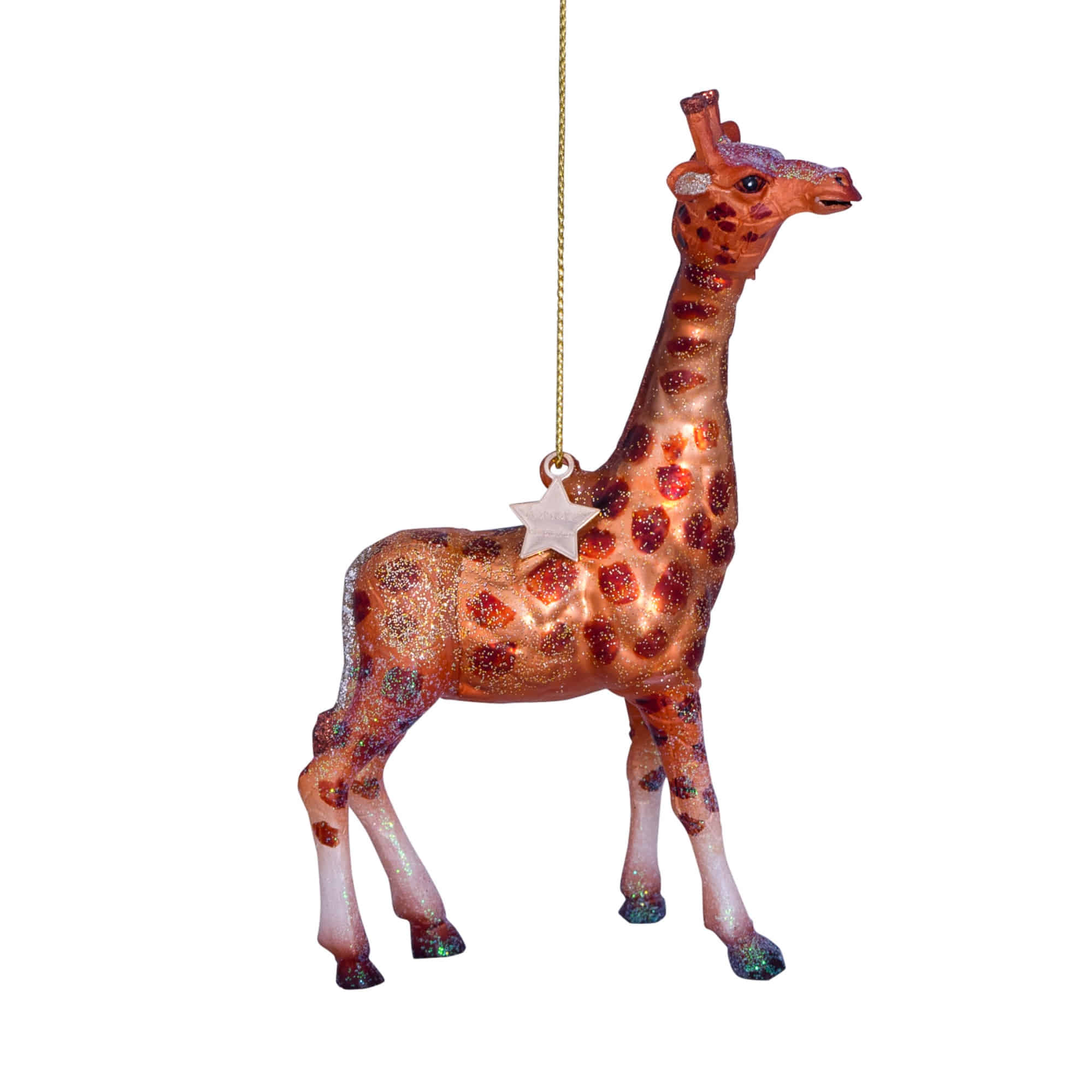 VONDELS Ornament Glass Brown Giraffe