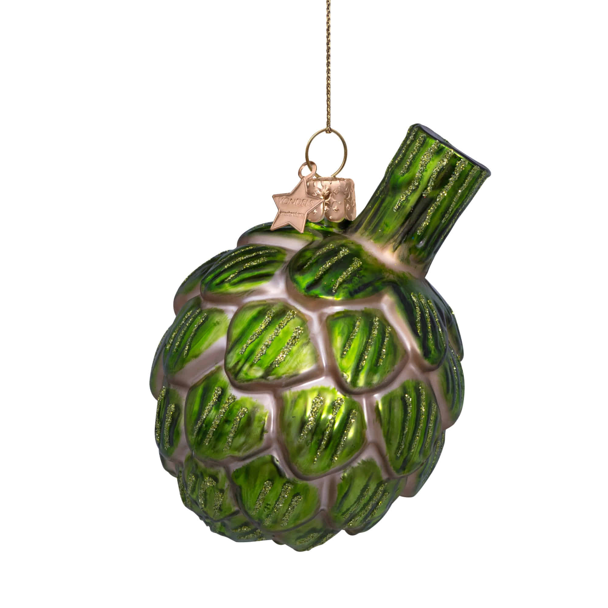 VONDELS Ornament Glass Green Artichoke