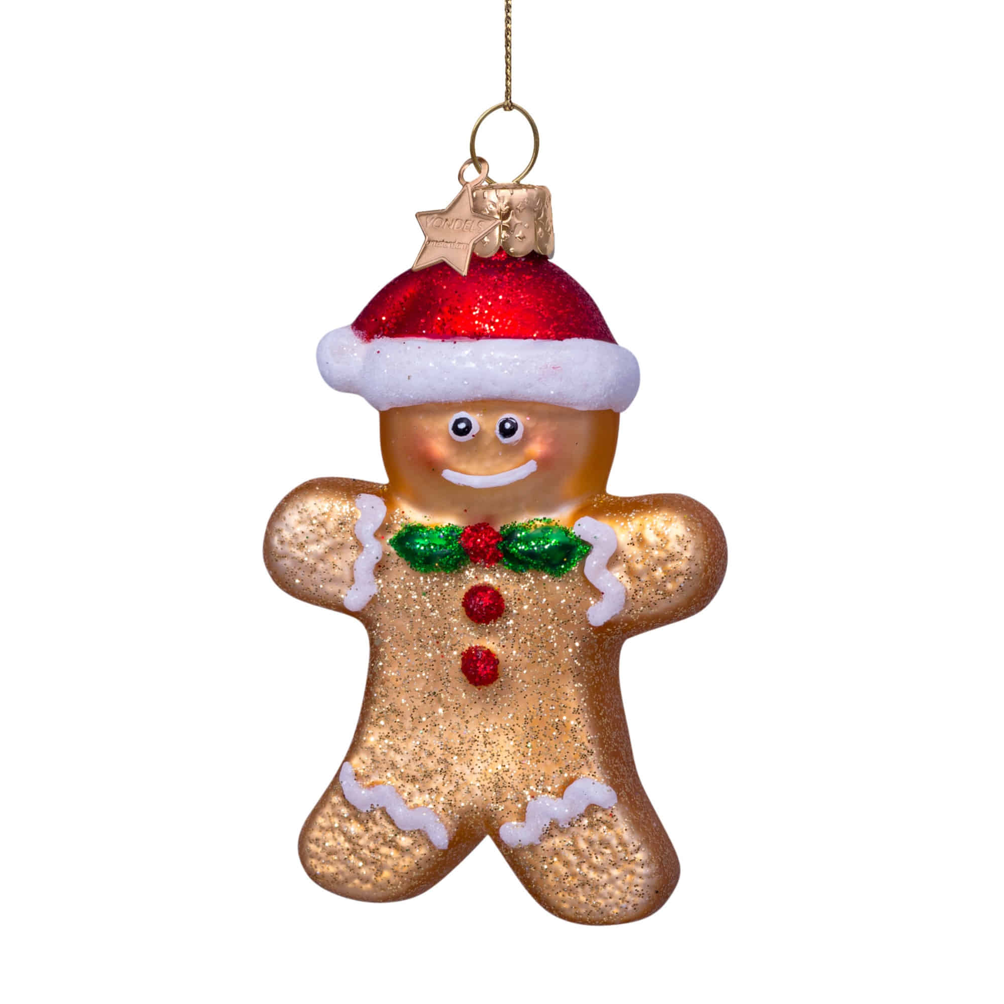 VONDELS Ornament Glass Gingerbread Cookie