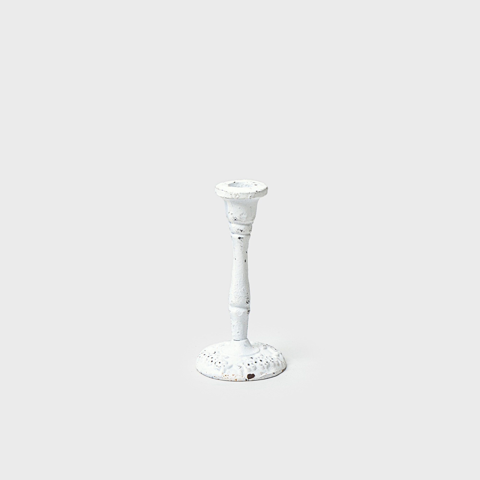 Affari of Sweden NERO Candle Holder, White - Round Deco Foot Slim
