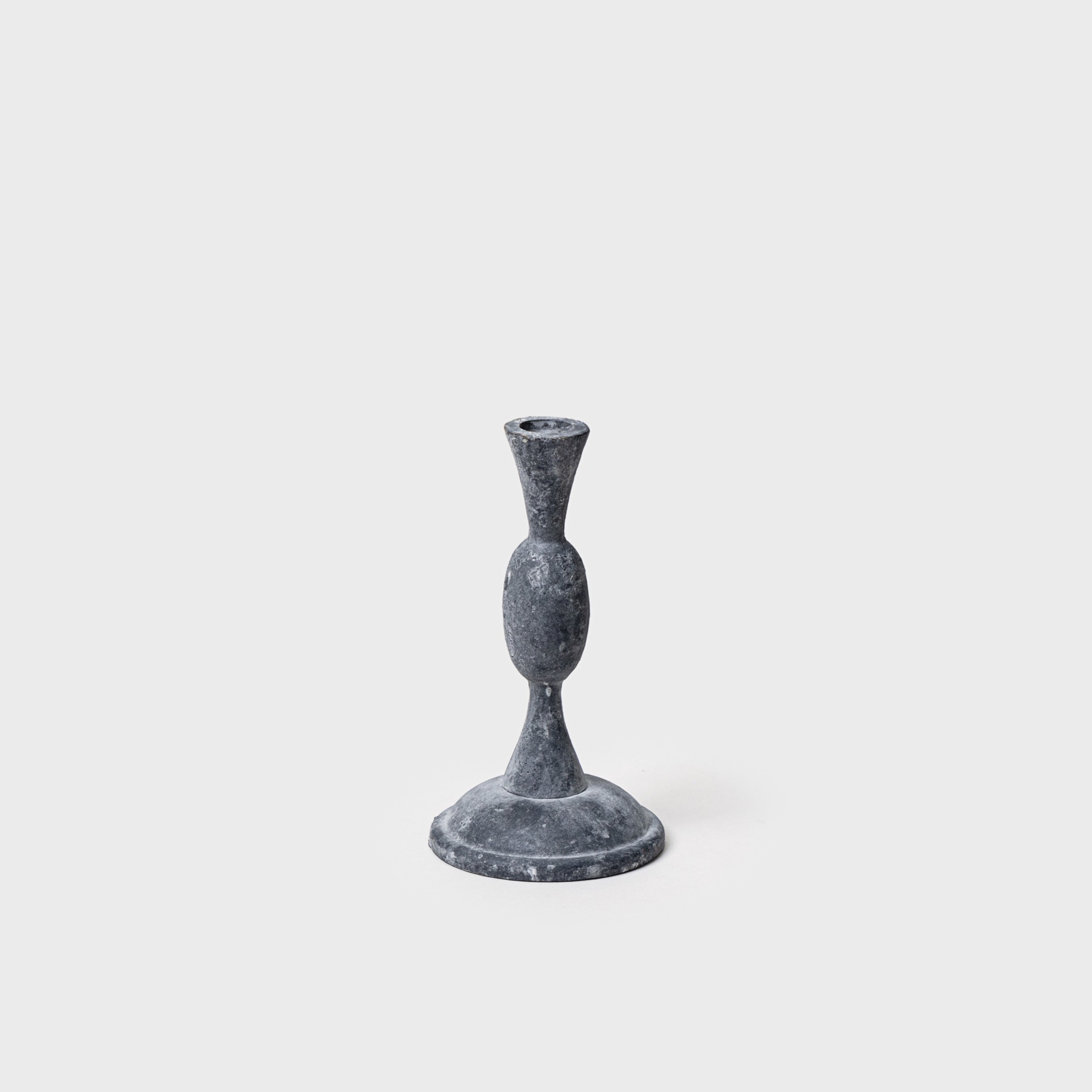Affari of Sweden NOAH Candle Holder, Grey - Round Foot with Belly