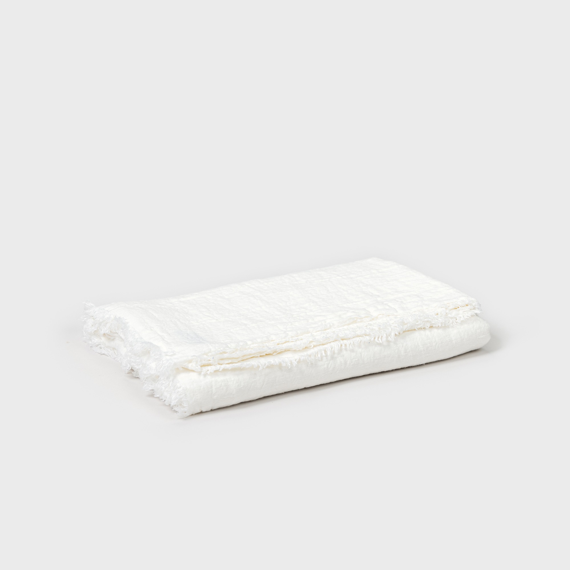 Maison De Vacances Throw Washed Linen Blanc
