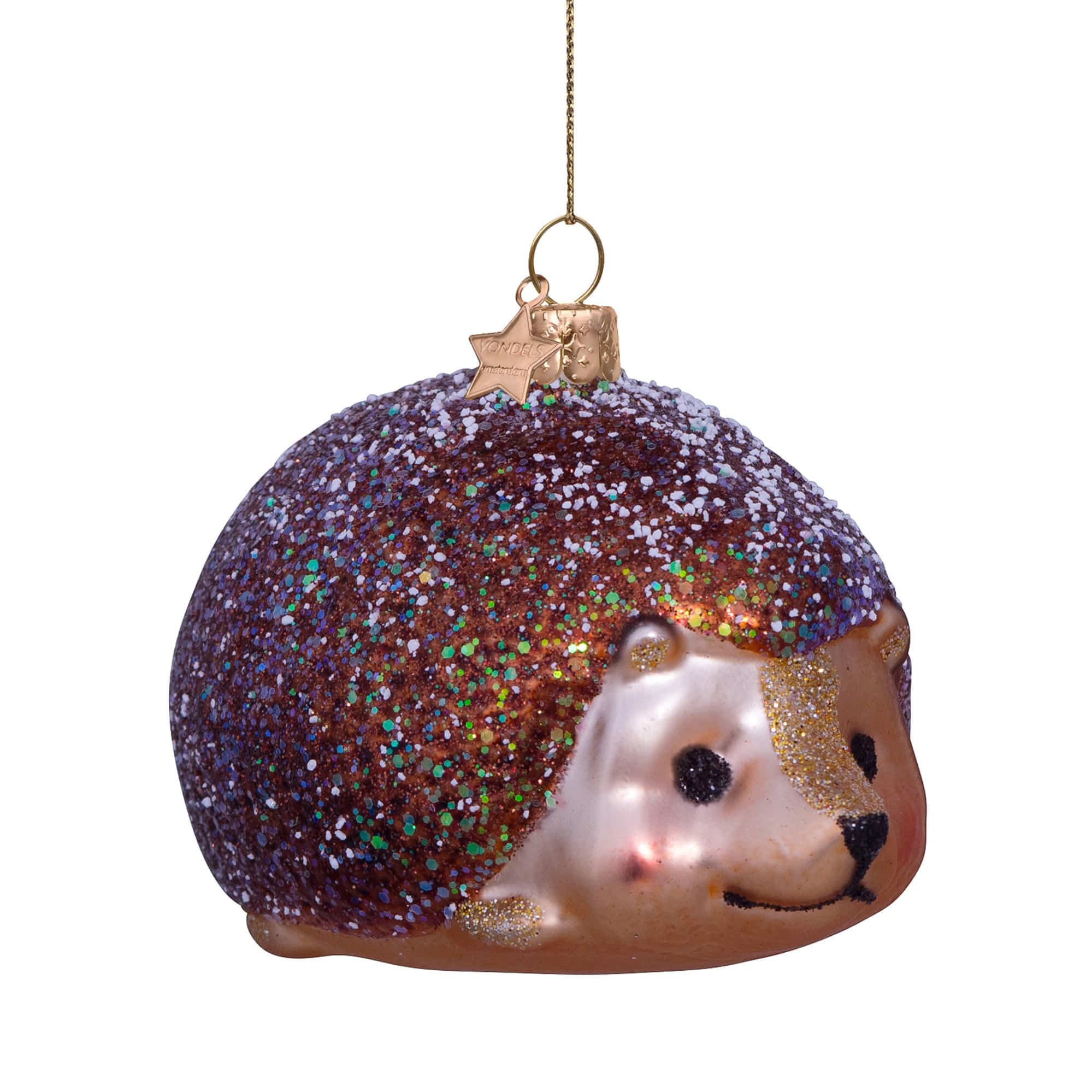 VONDELS Ornament Glass Brown Hedgehog