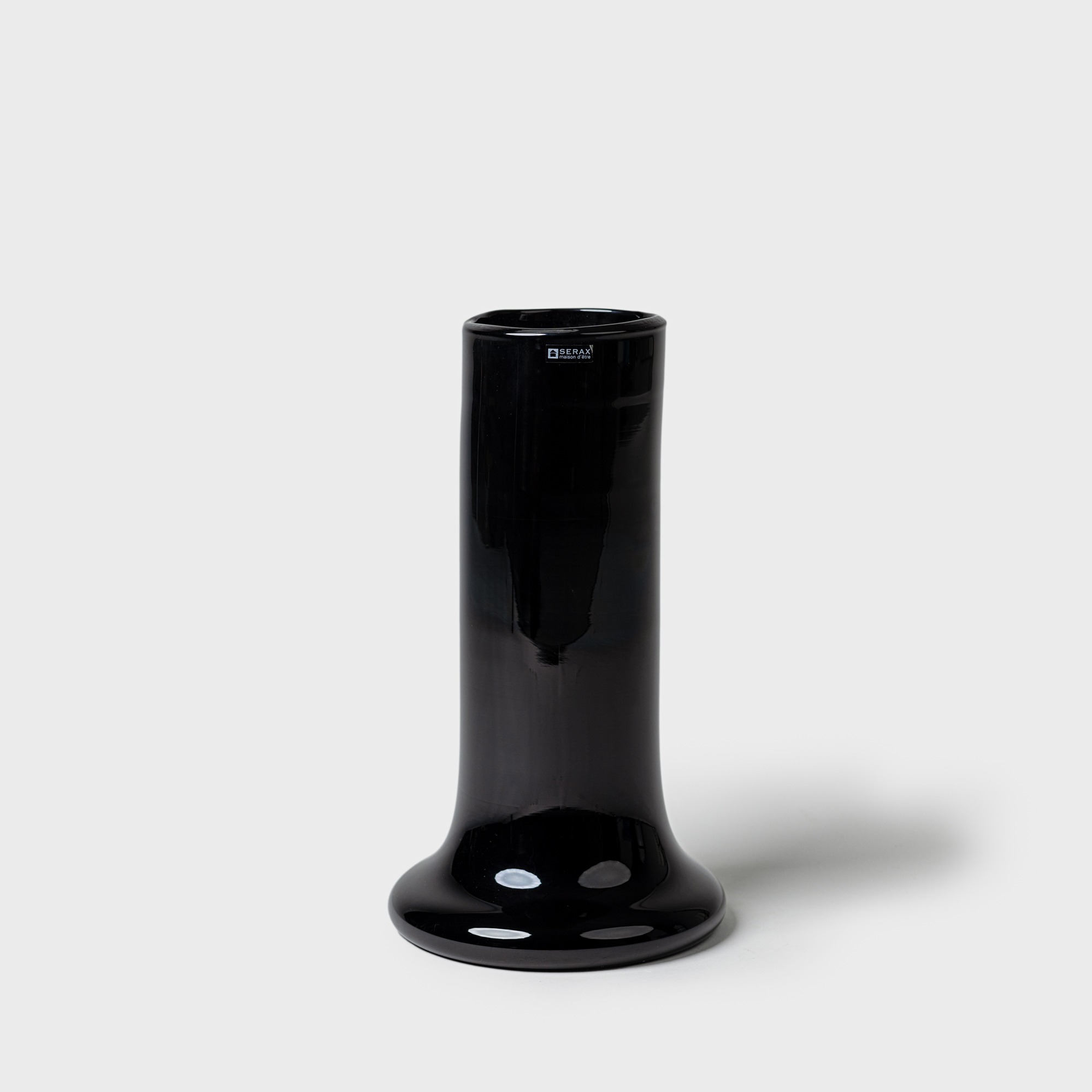SERAX Flat Foot Vase Black