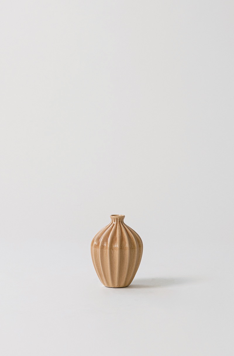BROSTE Vase amalie ceramic sand S