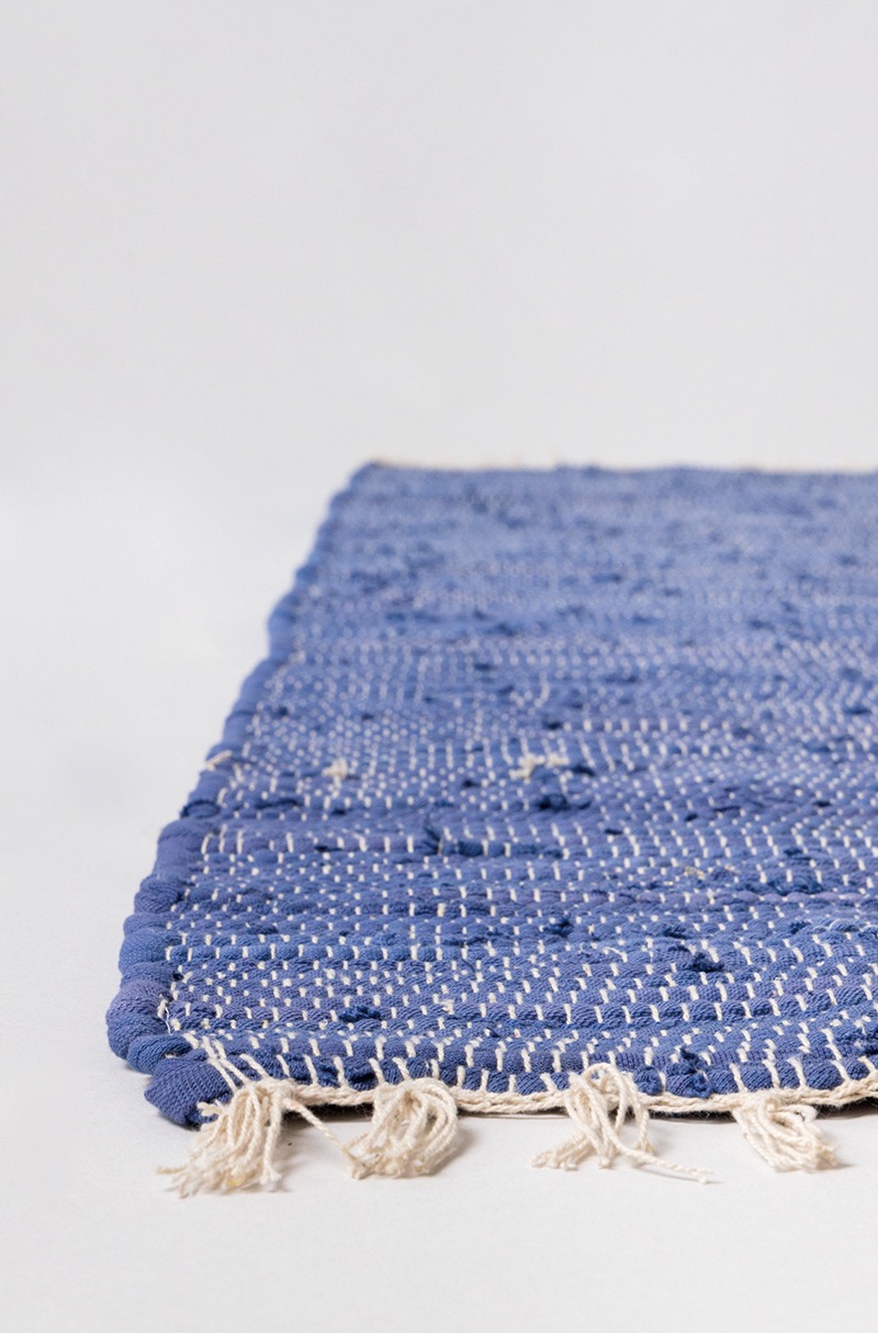 MYALLEE Cotton chindi purple rug