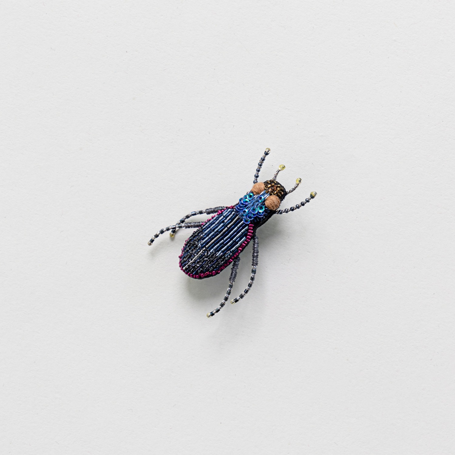 TROVELORE Diocarabus Blue Beetle Brooch Pin