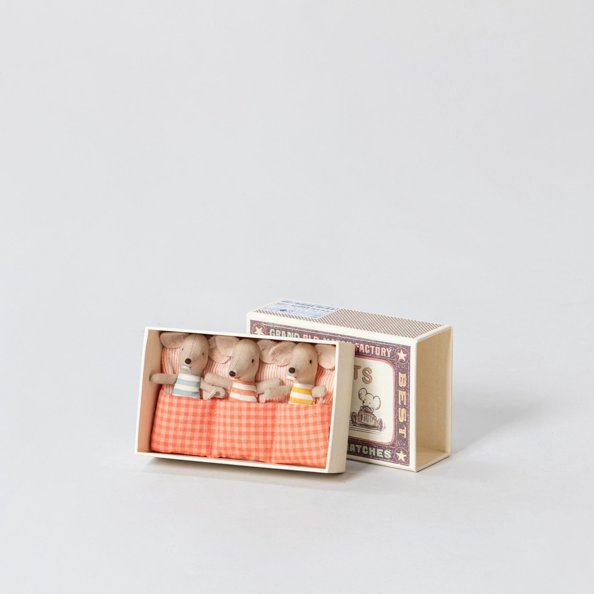 Maileg Baby Mice, Triplets In Matchbox