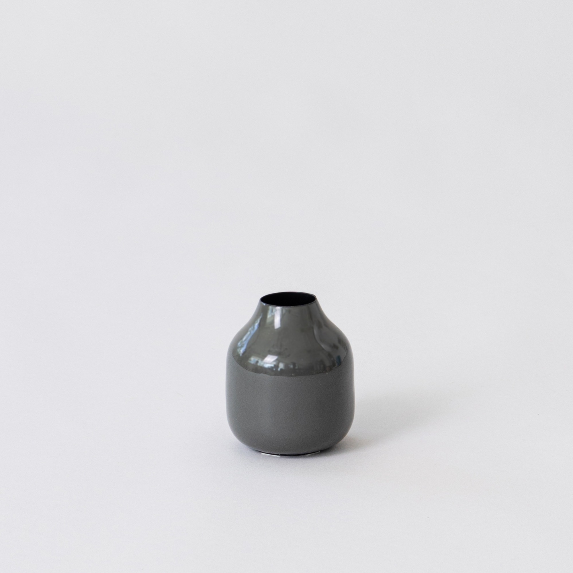 Broste Vase Lindi Iron Enamel - Gray S