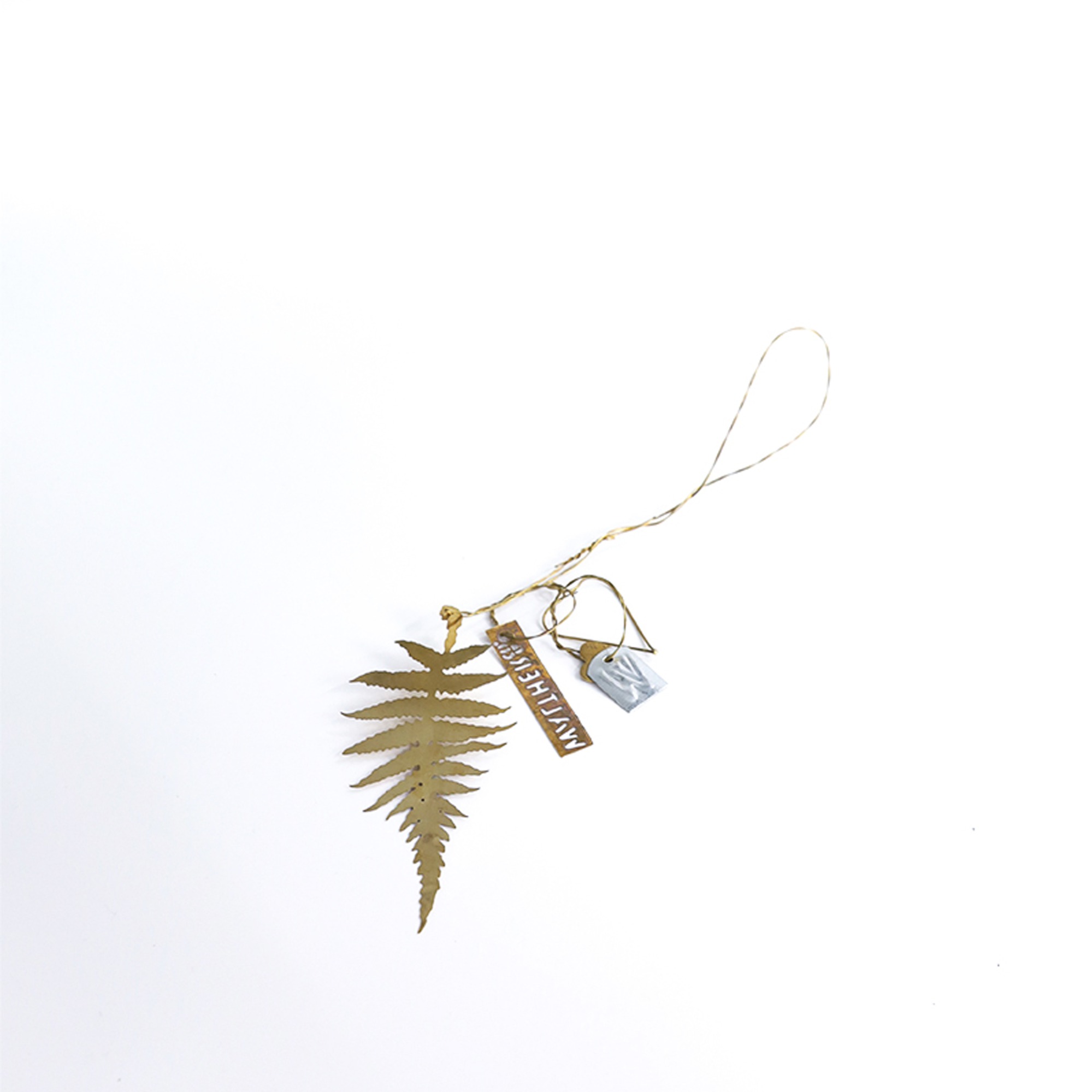 WALTHER&amp;CO Hanging Natures Fern - Brass