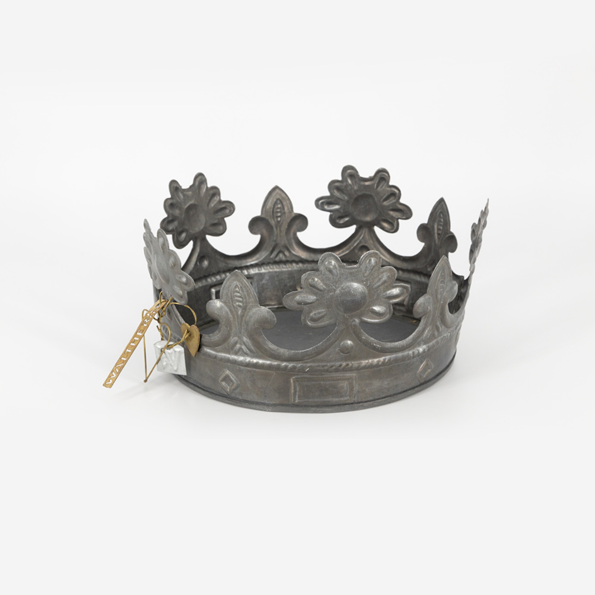 WALTHER&amp;CO Deco Crown, S Crown - Embossed Zinc 15cm
