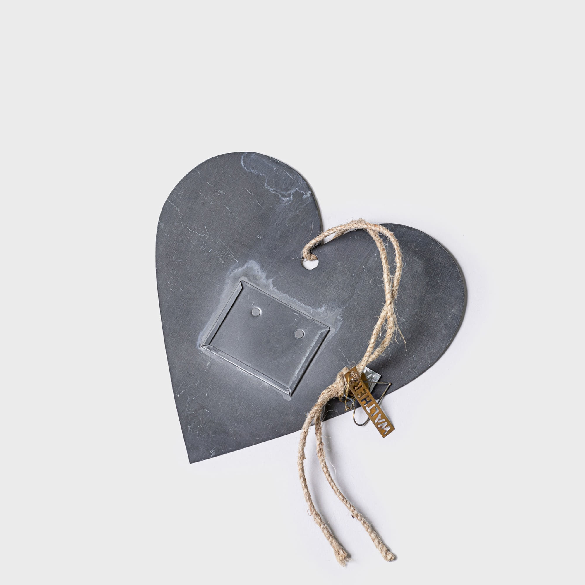 WALTHER&amp;CO Hanging Heart, Photo Heart - Zinc, Hanging