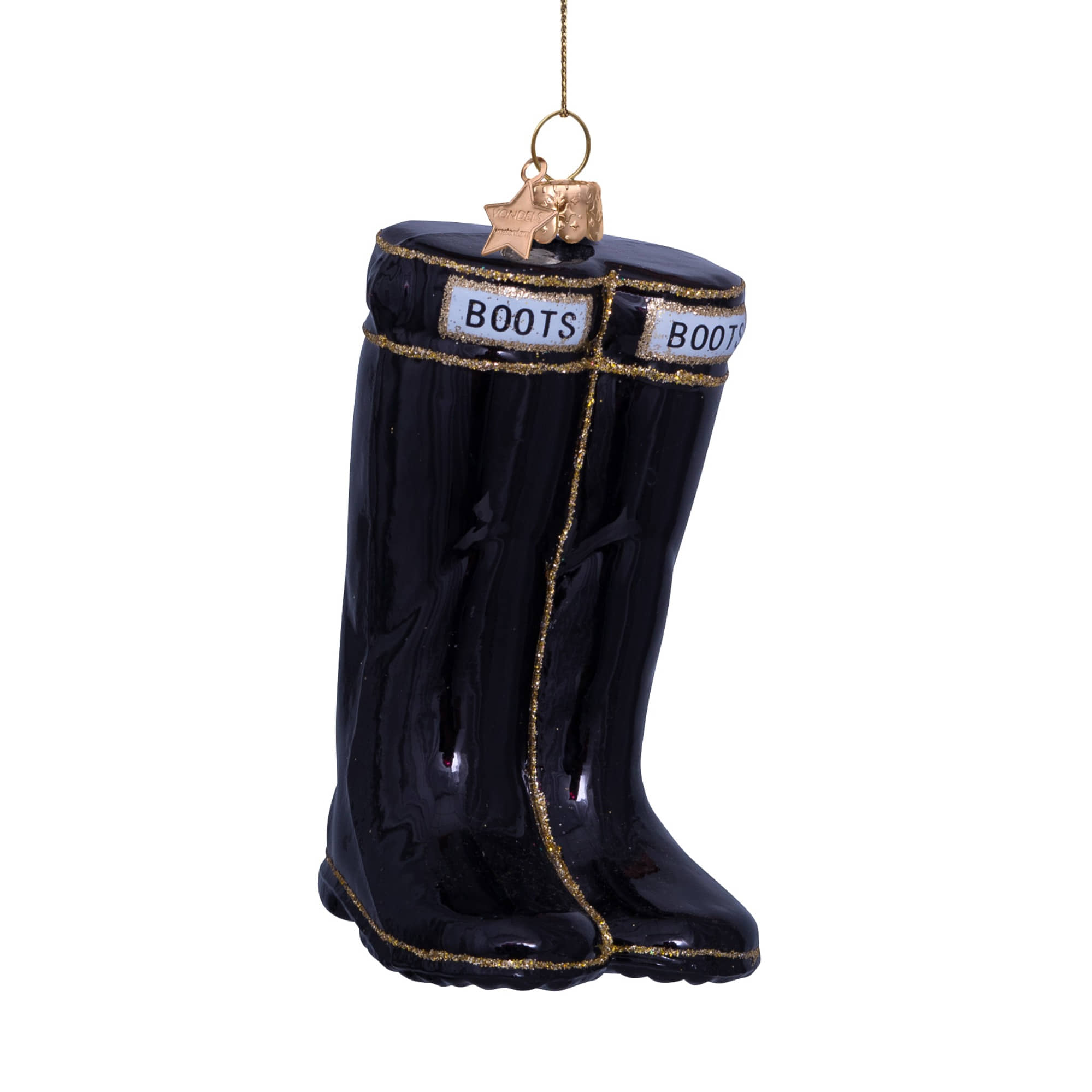 VONDELS Ornament Glass Black Boots