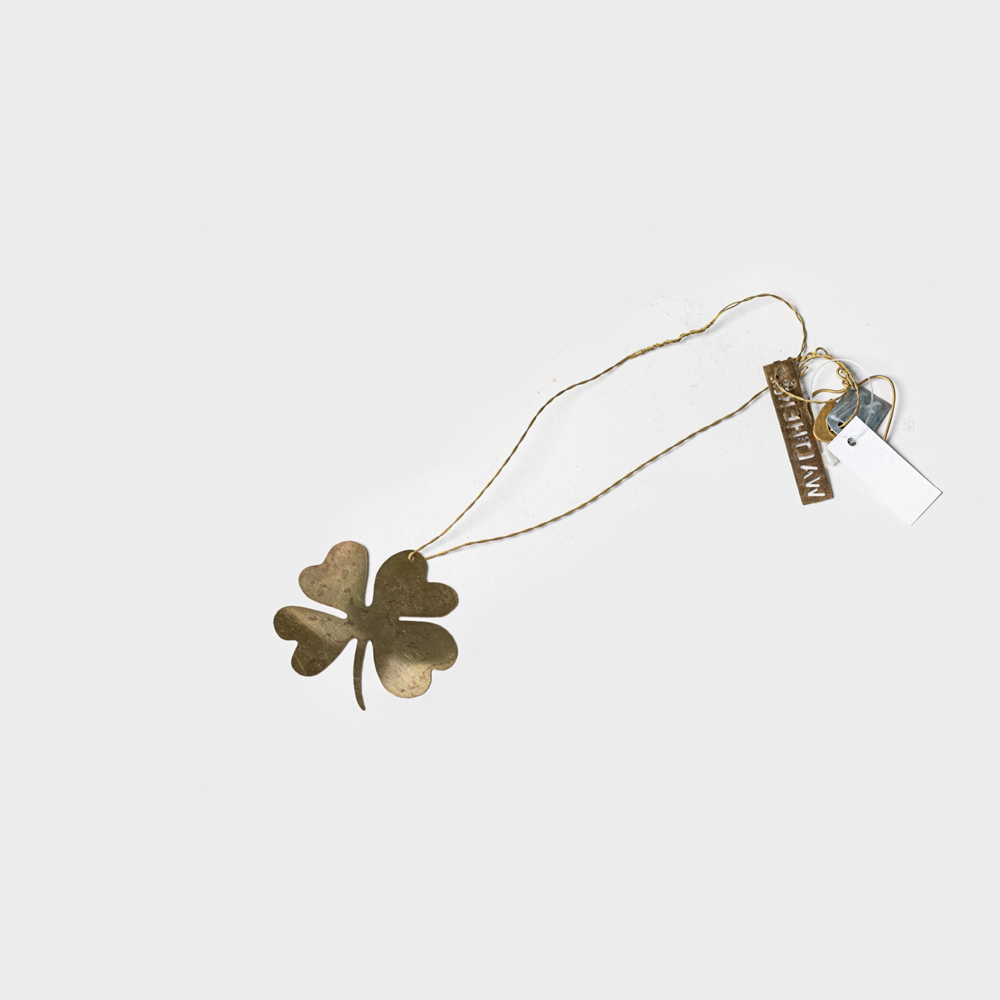 WALTHER&amp;CO Hanging Natures Clover Brass