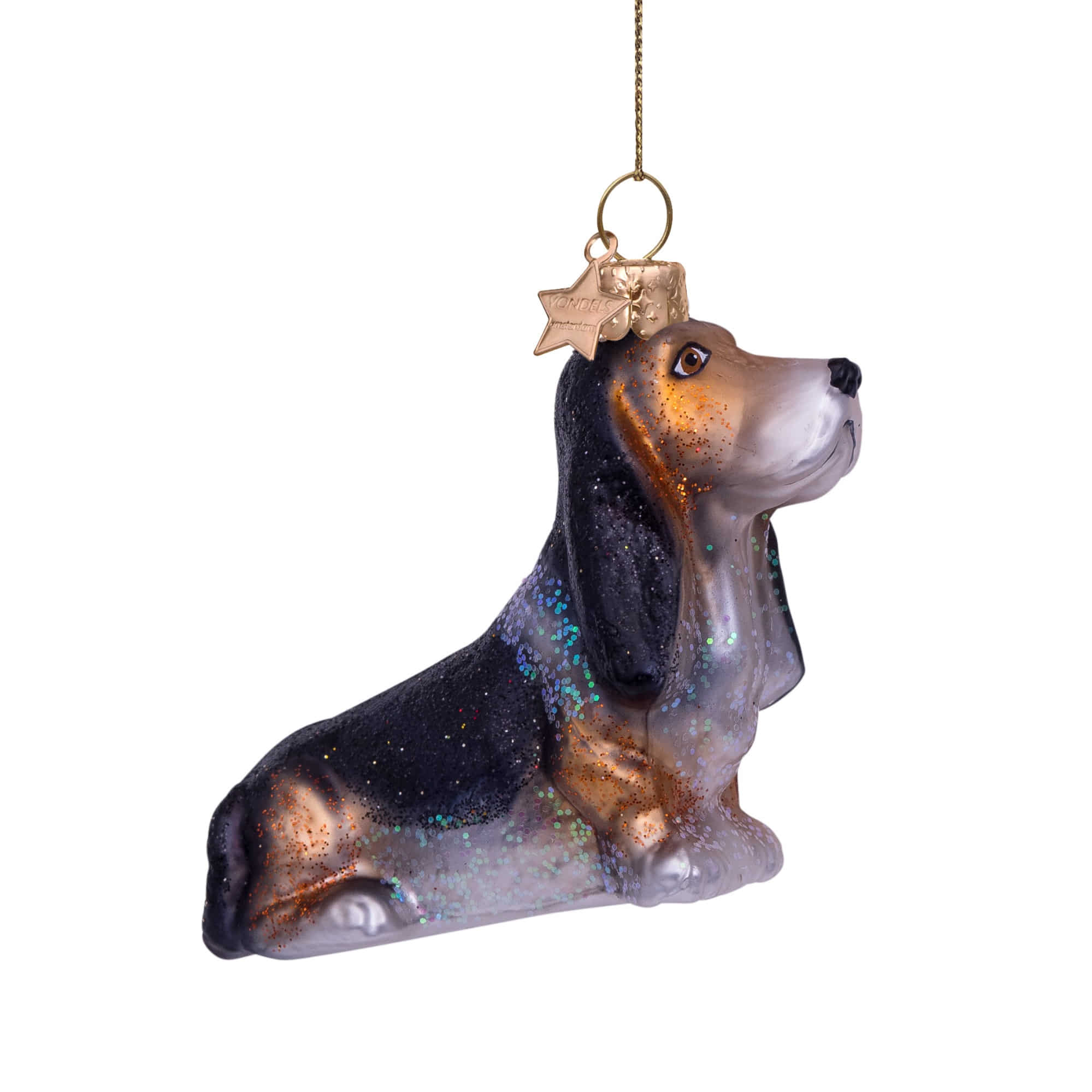 VONDELS Ornament Glass Basset Dog