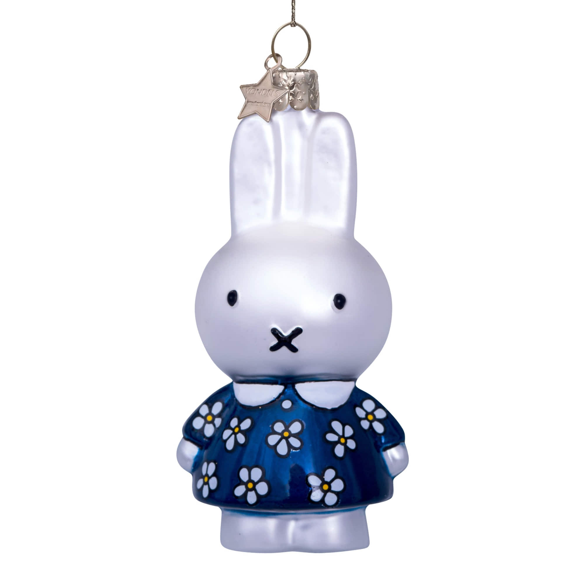 VONDELS Ornament Glass Nijntje Miffy Blue Flower Dress