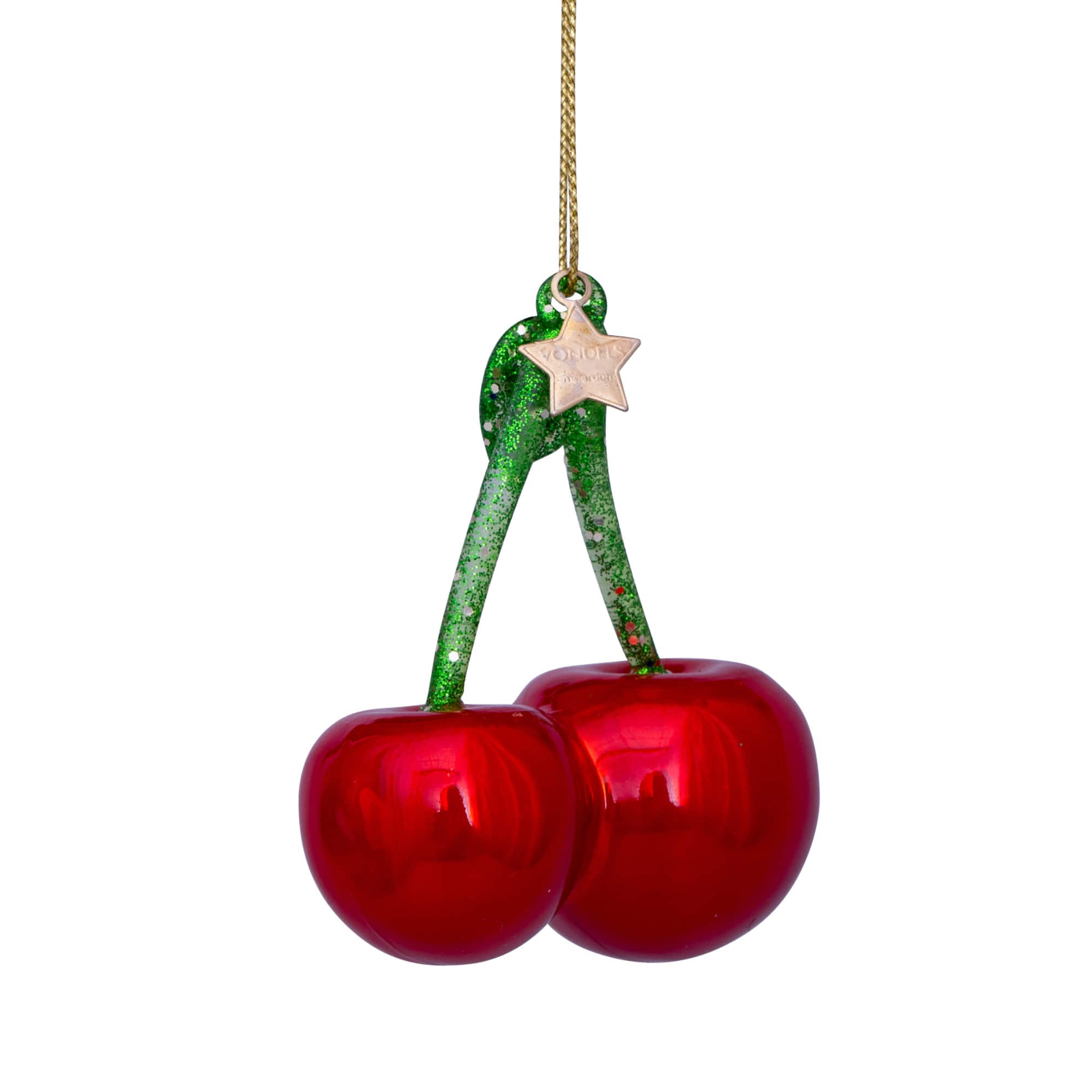 VONDELS Ornament Glass Red Pearl Cherry