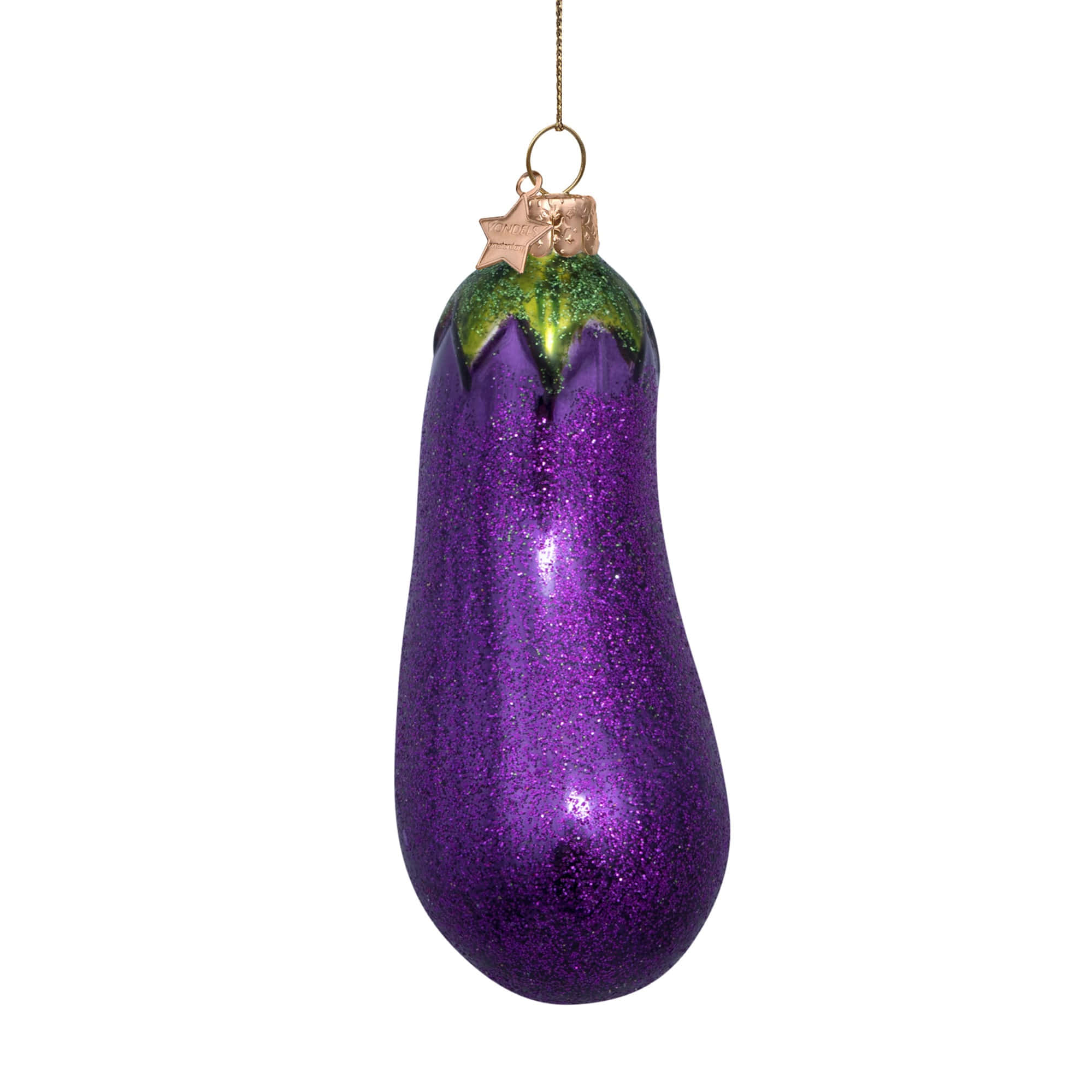 VONDELS Ornament Glass Purple Eggplant