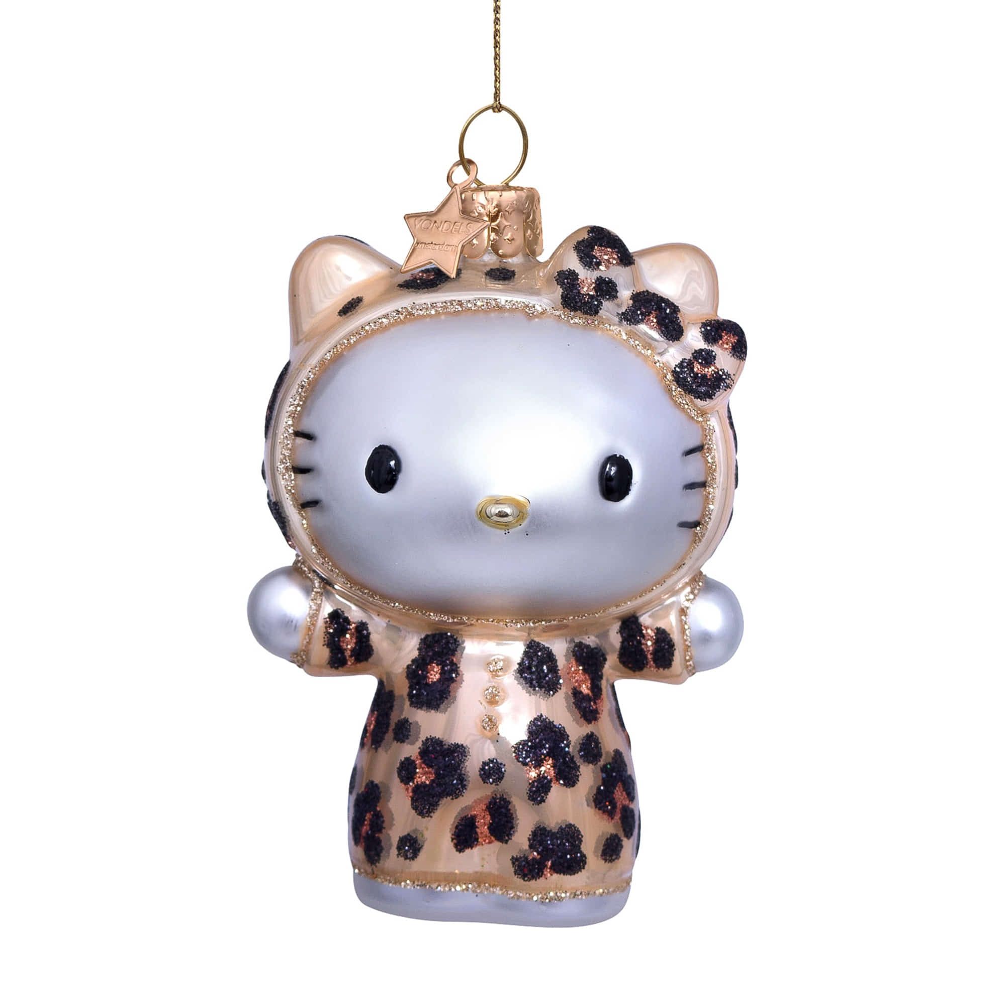 VONDELS Ornament Glass Hello Kitty Leopard Suit