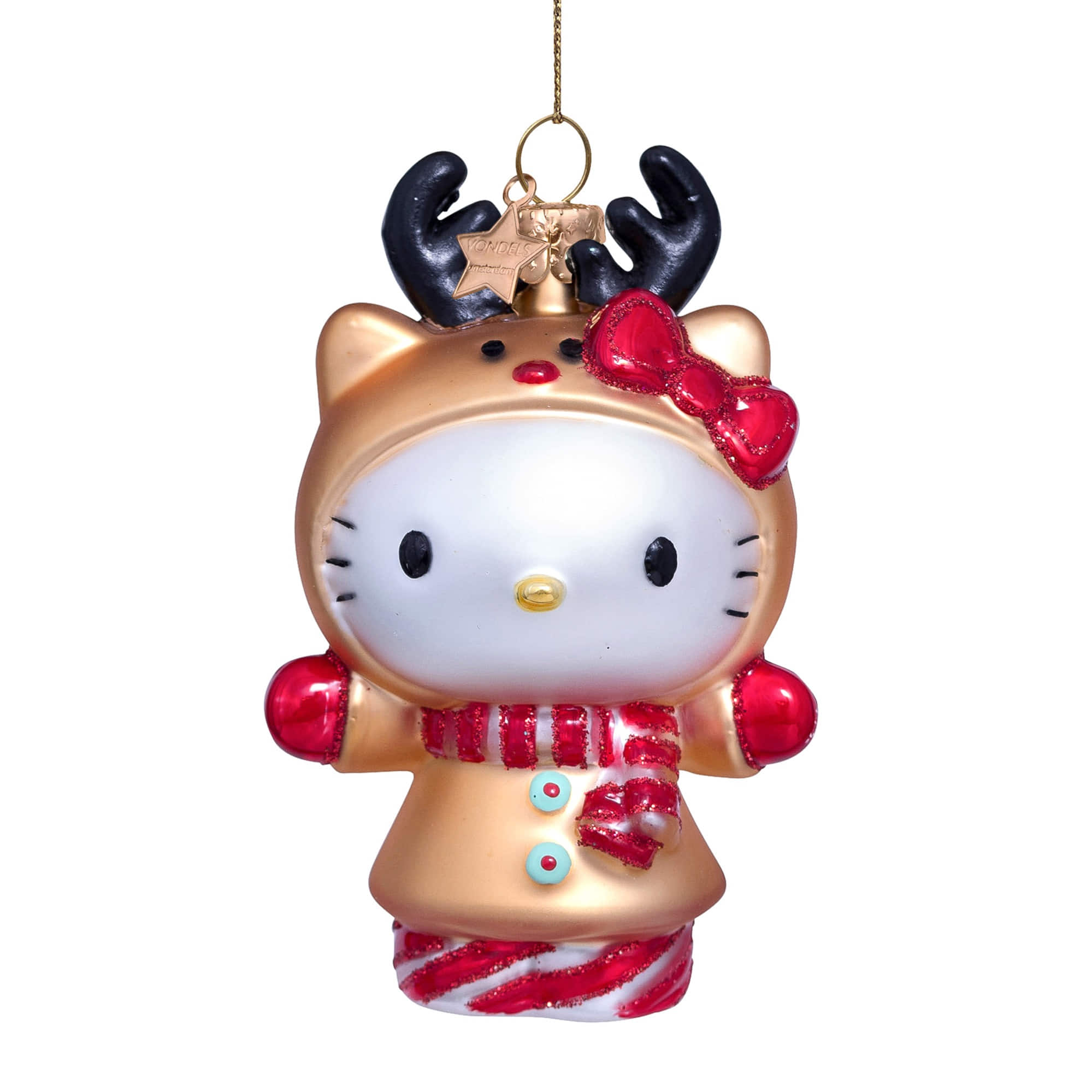 VONDELS Ornament Glass Hello Kitty Reindeer