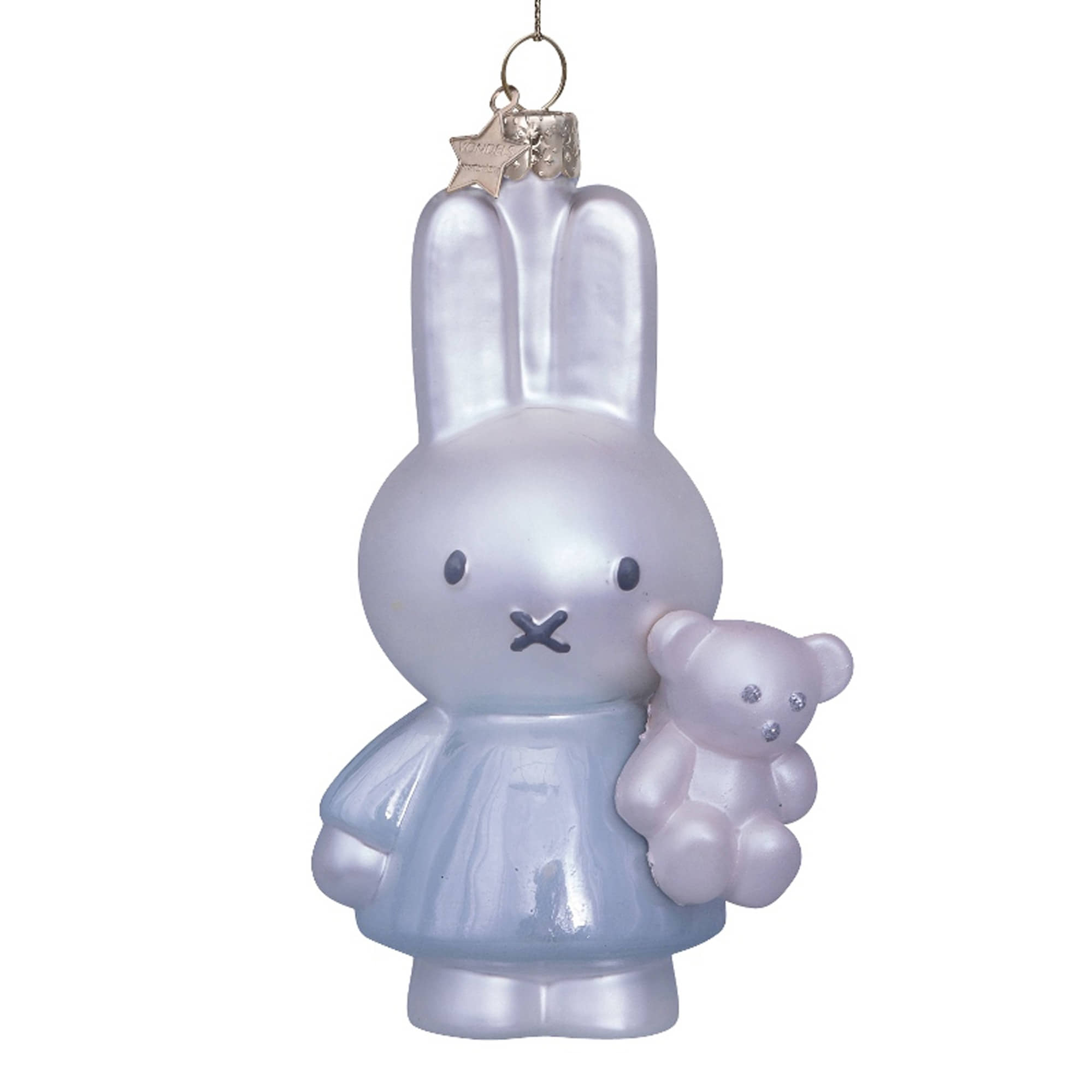 VONDELS Ornament Glass Nijntje/Miffy Baby Blue with Bear