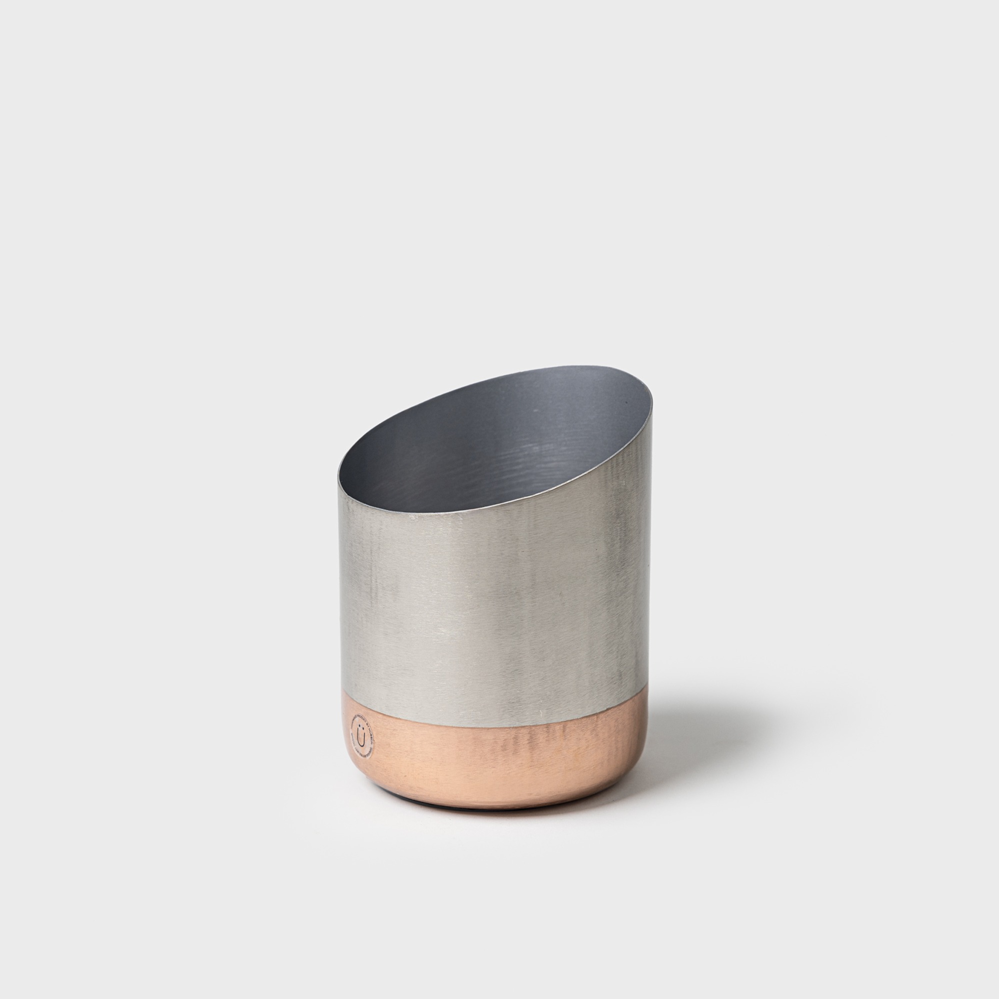 Hübsch Vase w/copper base, Gray, S