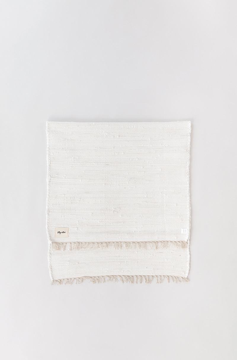 MYALLEE Cotton chindi white rug
