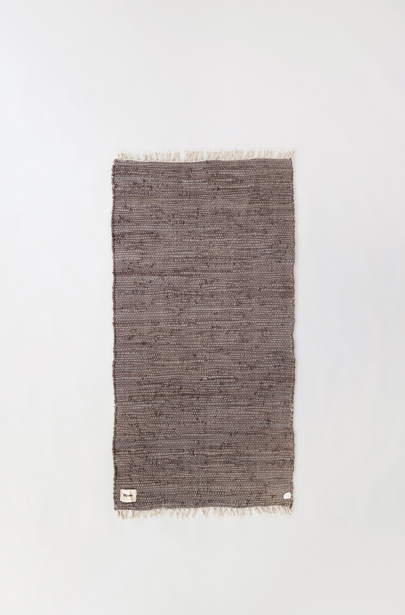 MYALLEE Cotton chindi brown rug