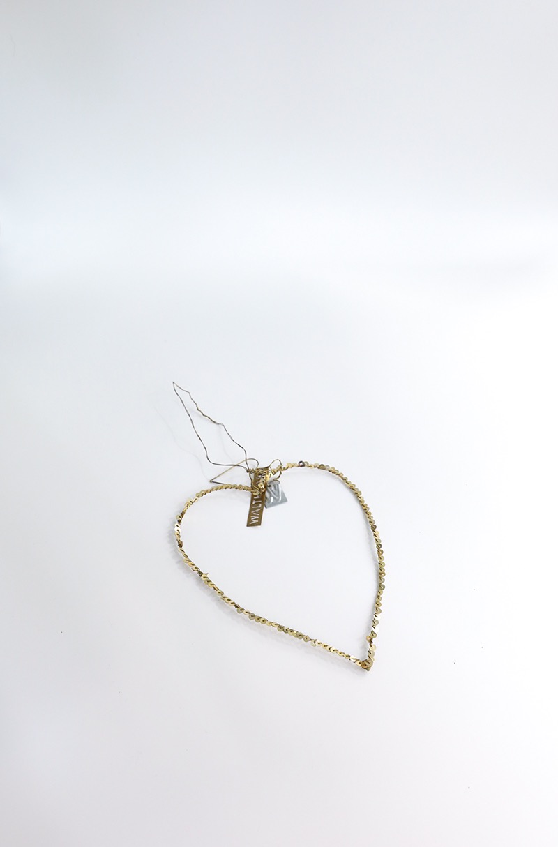 WALTHER&amp;CO Hanging heart, gold